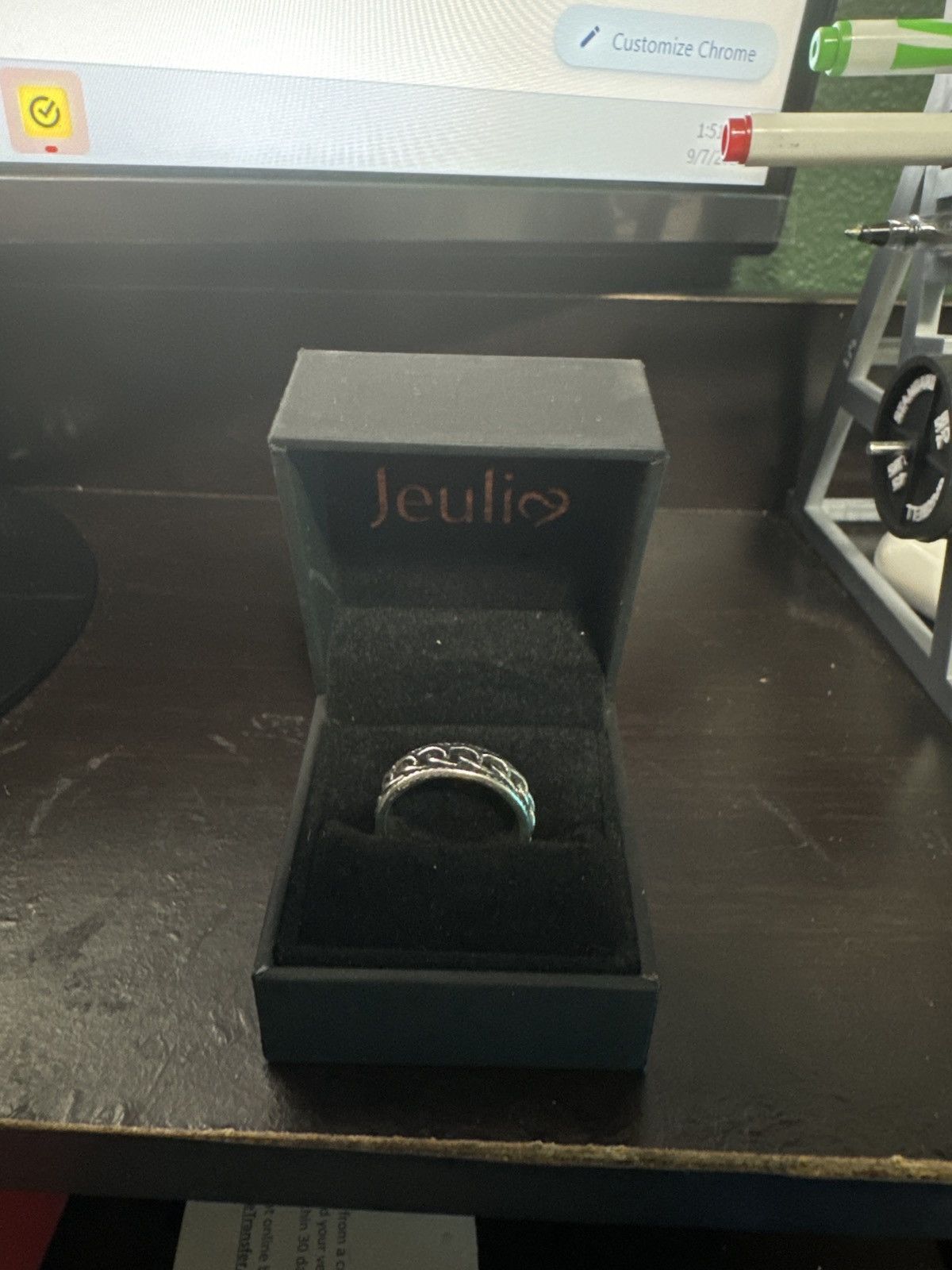 Jewelry × Vintage Stainless steel chain silver ring Size ONE SIZE - 2 Thumbnail