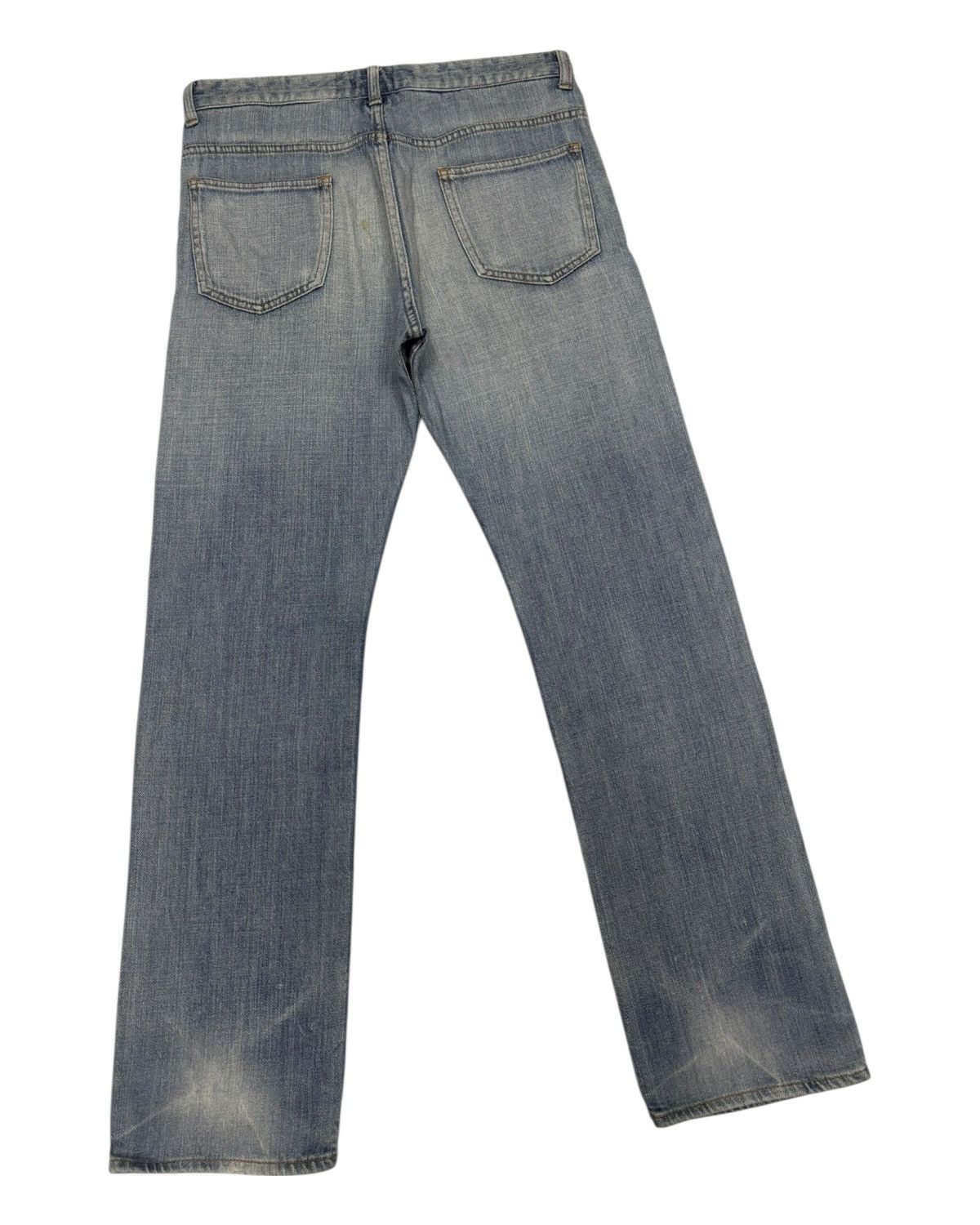 Junya Watanabe SLOWGUN JAPAN BLUE WASH FADED DISTRESSED DENIM JEANS SLIM Size US 30 / EU 46 - 4 Thumbnail