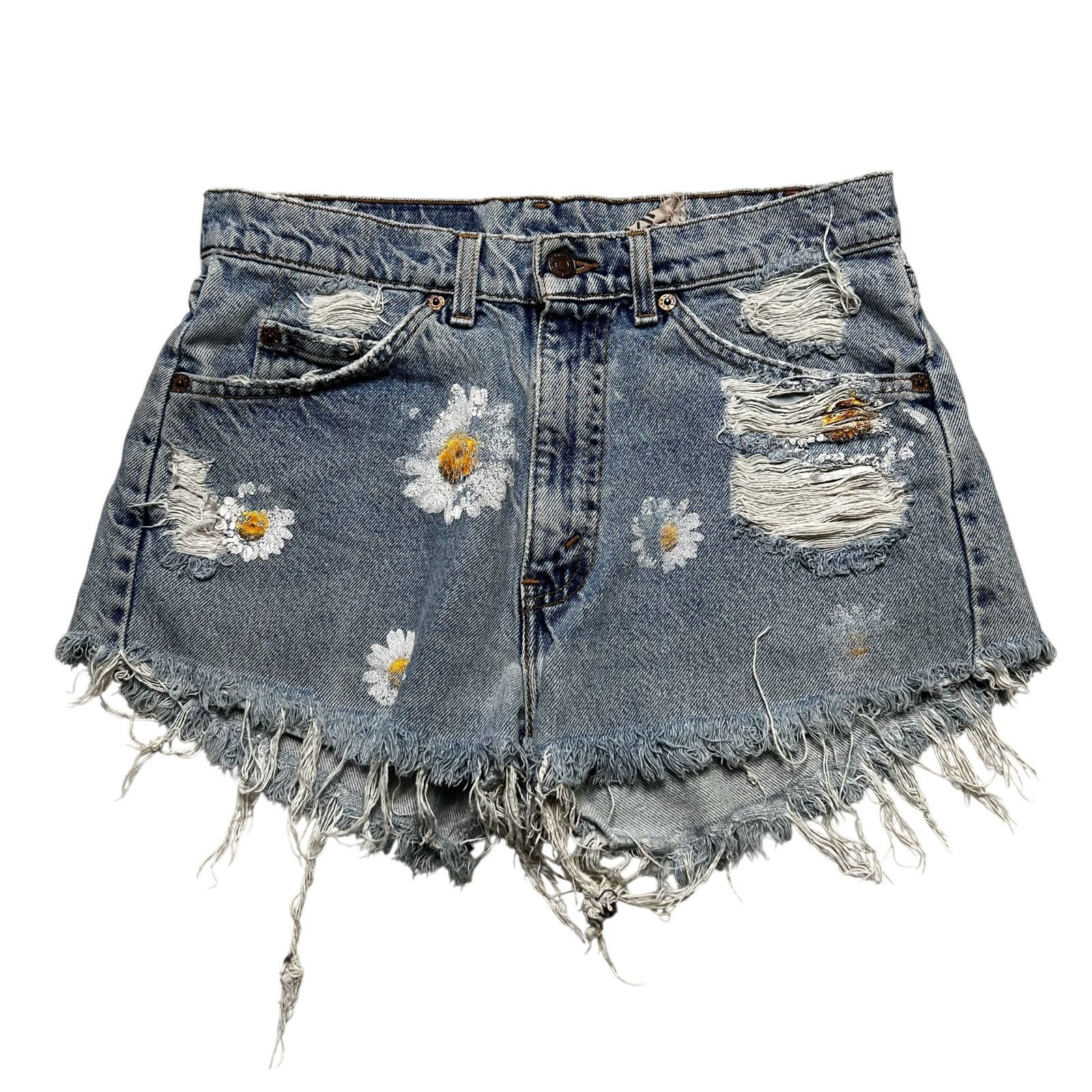 Levi's Vintage 90s Levi’s Women’s Distressed Denim Shorts - 31 Size 31" - 1 Thumbnail