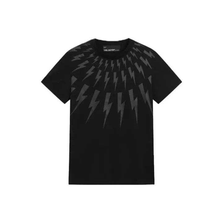 Neil Barrett Neil Barrett Black Lightning Print T-Shirt 0079 Size US XXL / EU 58 / 5 - 1 Thumbnail