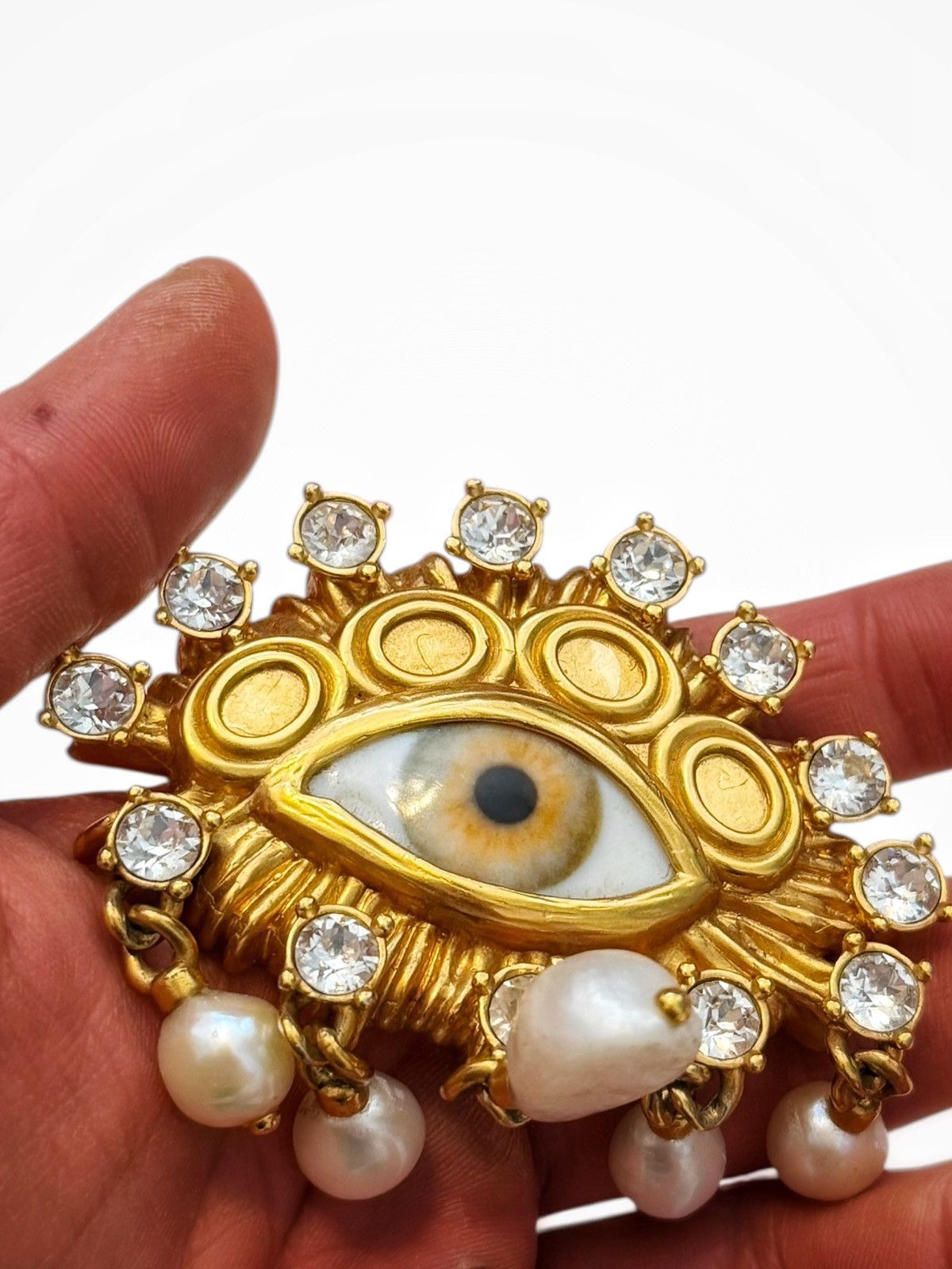 Other Schiaparelli Eye Crystal Brooch Pin Size ONE SIZE - 6 Thumbnail
