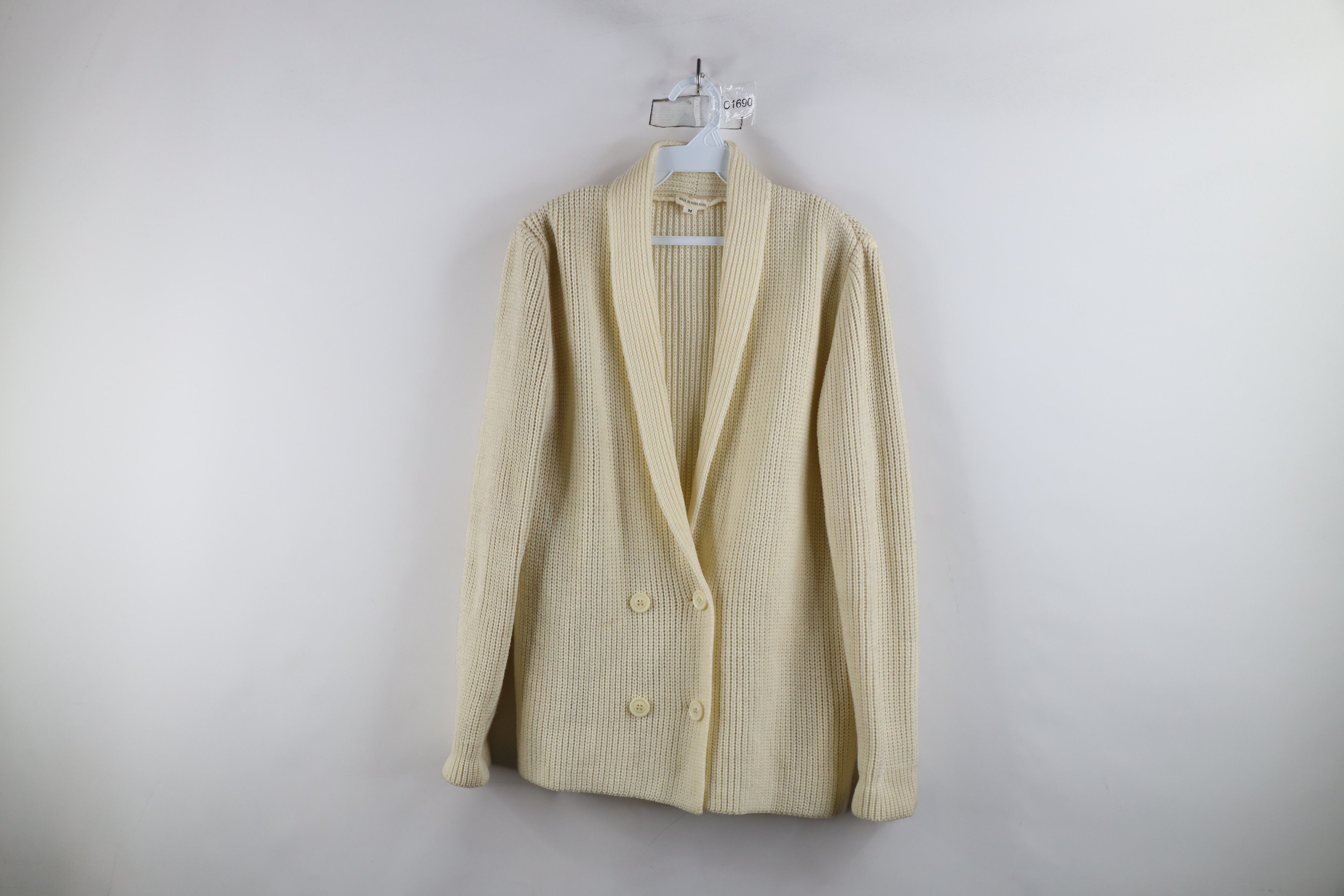 Vintage Vintage 70s Streetwear Ribbed Knit Blazer Cardigan Sweater Size M / US 6-8 / IT 42-44 - 1 Thumbnail