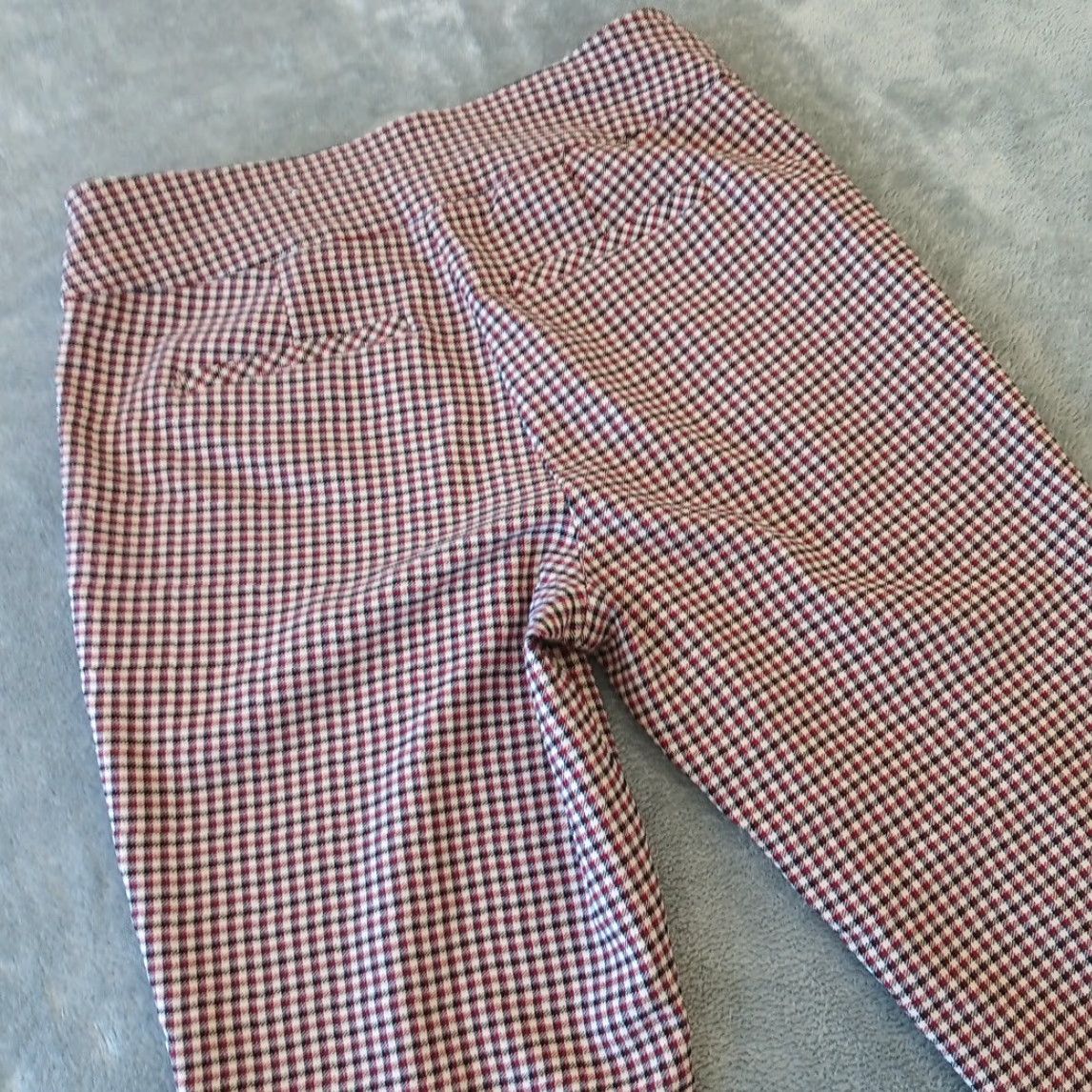 Vintage Cato Ankle Pants Womens Size 8 Red Plaid Pull On Skinny Stretch Pockets - Regular, 28.5" Inseam Size 29" - 7 Thumbnail