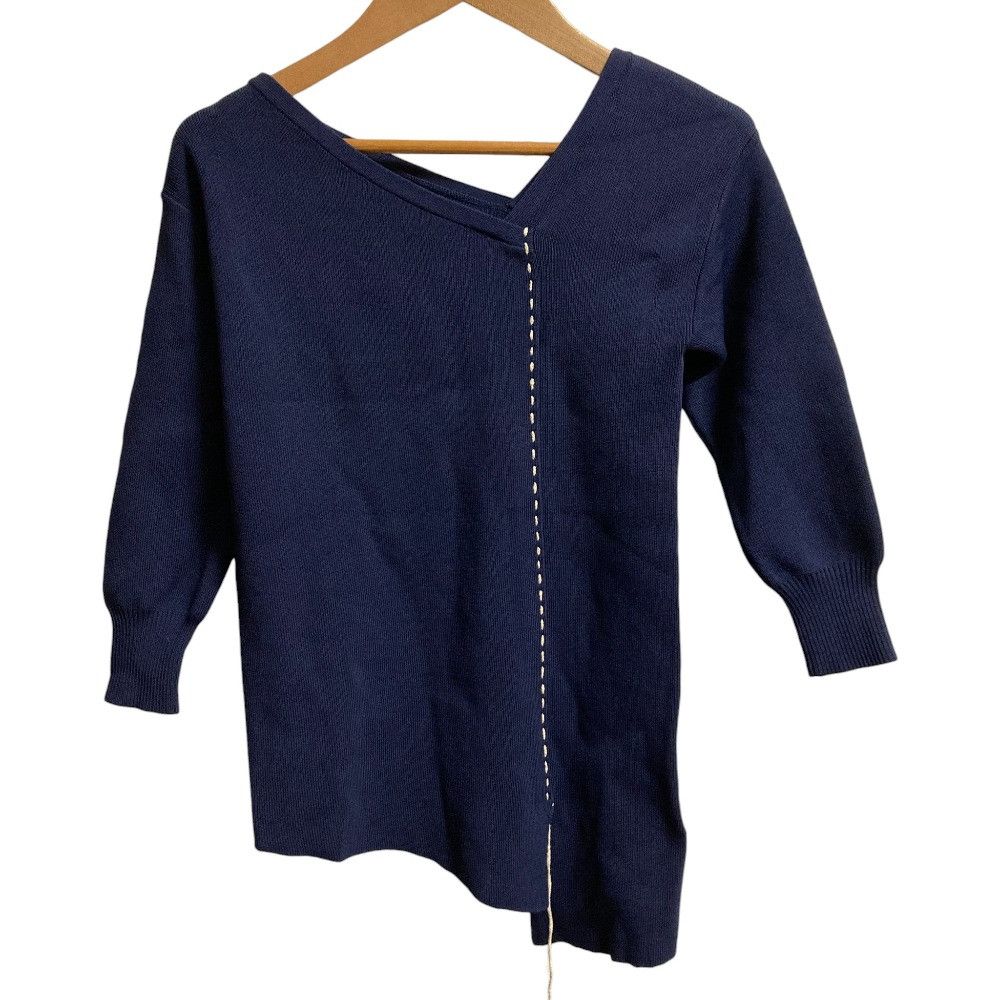 Other Other RUMCHE Asymmetry Rib Knit Sweater Others Tops DUTY FREE for USA Size ONE SIZE - 1 Thumbnail