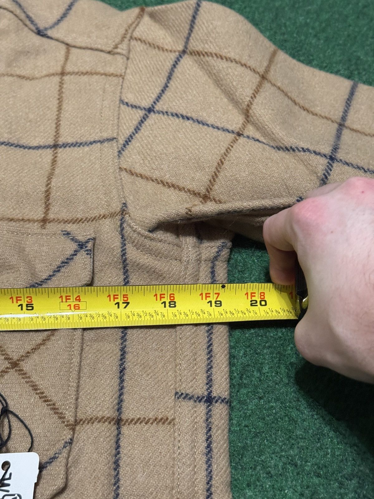 Woolrich Woolen Mills Vtg 60s Woolrich Deadstock Tan Plaid Sm Button Up Wool Shirt Size US S / EU 44-46 / 1 - 6 Thumbnail