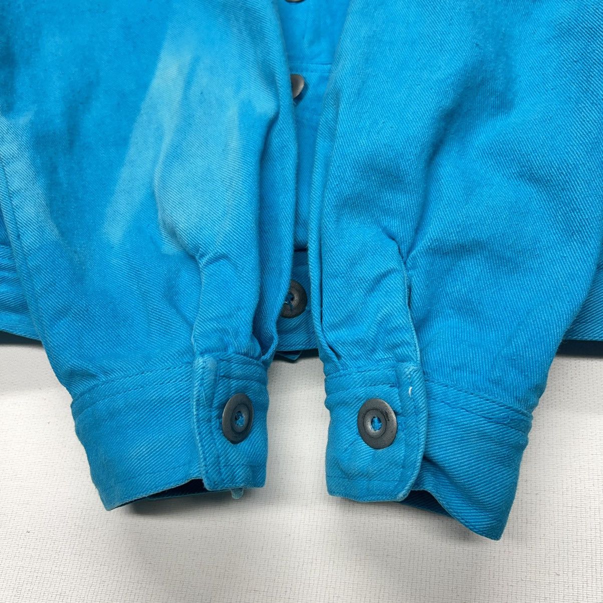 Vintage VTG Garron Jean Jacket Blue Denim Button Dyed Washed Y2K Size M / US 6-8 / IT 42-44 - 7 Thumbnail