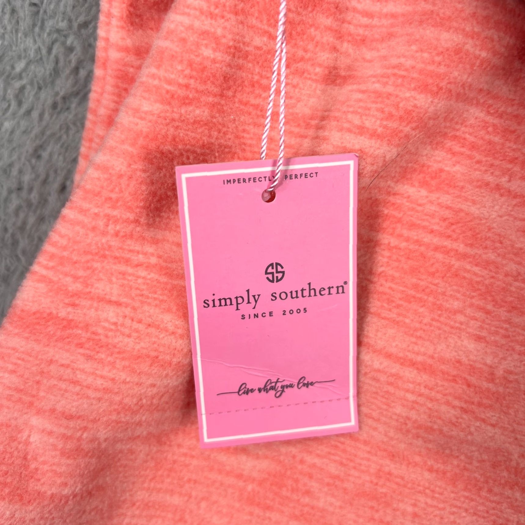 Pinko SIMPLY SOUTHERN Fleece Sweater Womens Large Pink Collared Pullover Size L / US 10 / IT 46 - 7 Thumbnail