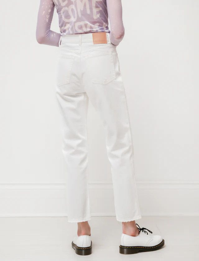 Acne Studios o1y0725 Denim Pant in White Size 27" / US 4 / IT 40 - 4 Thumbnail