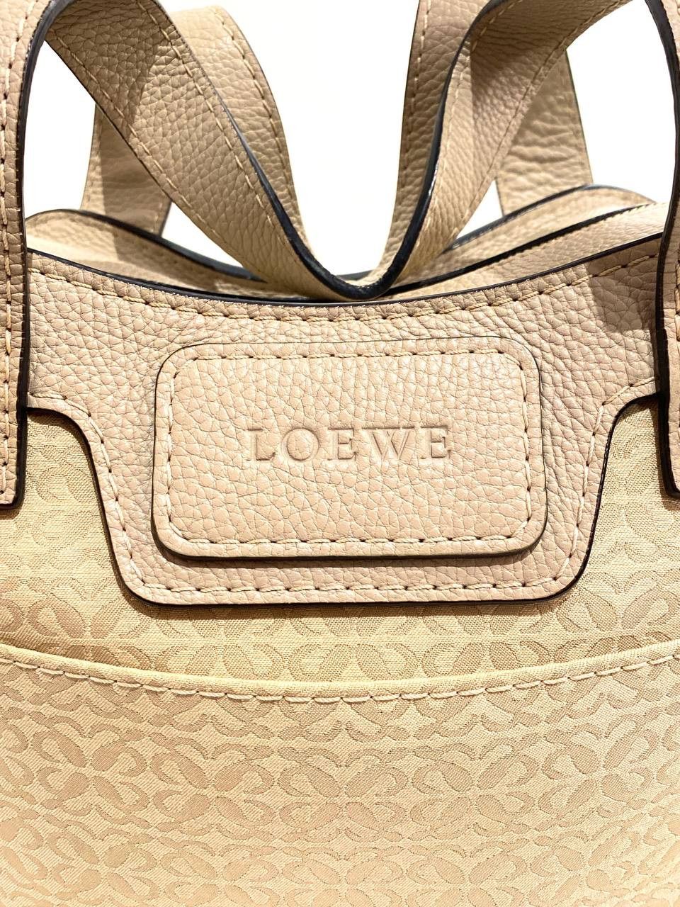 Loewe Loewe Anagram Logo Kite Leather Cloth Shoulder Hand Tote Bag Size ONE SIZE - 6 Thumbnail