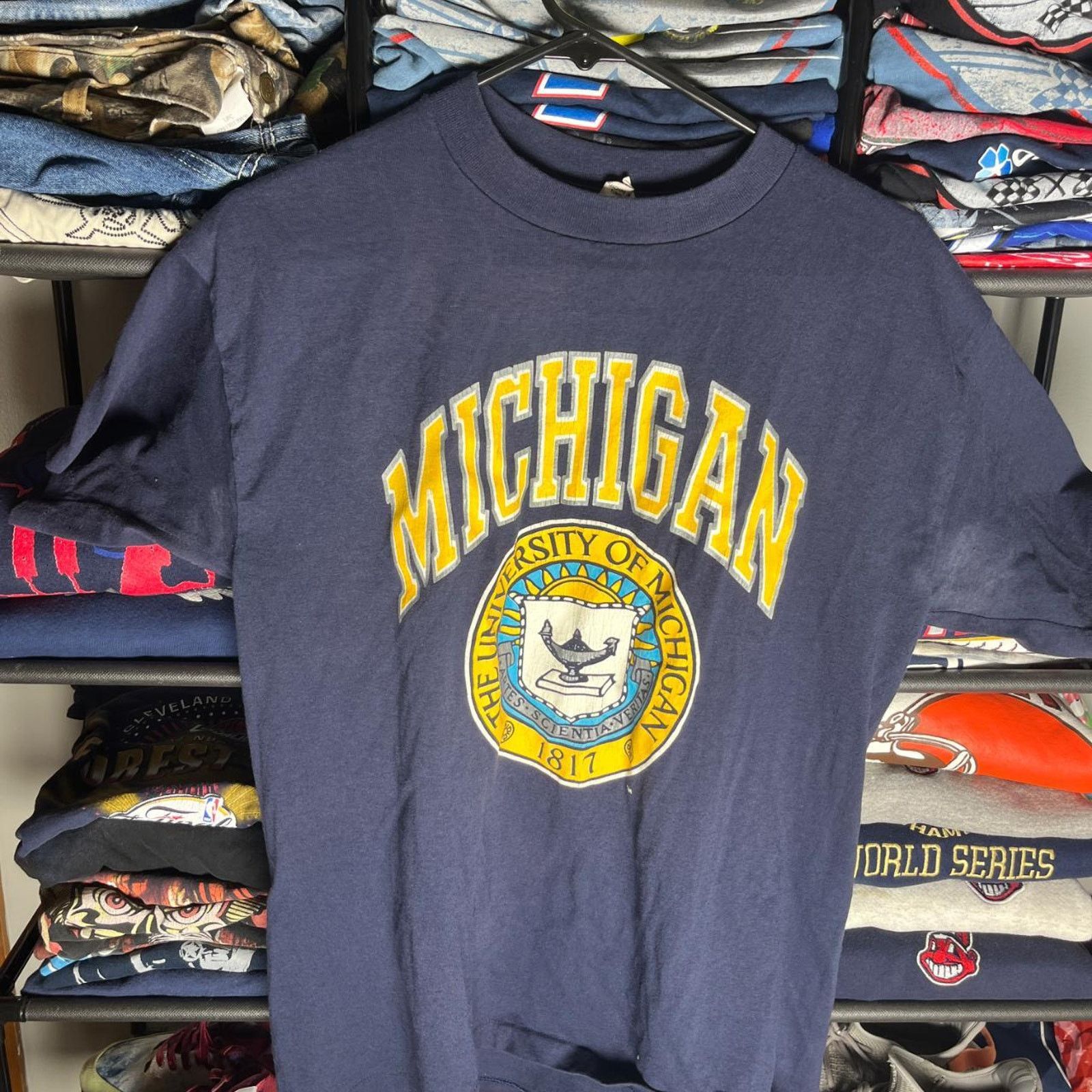 NCAA Vintage 80s michigan college shirt Size US M / EU 48-50 / 2 - 1 Thumbnail