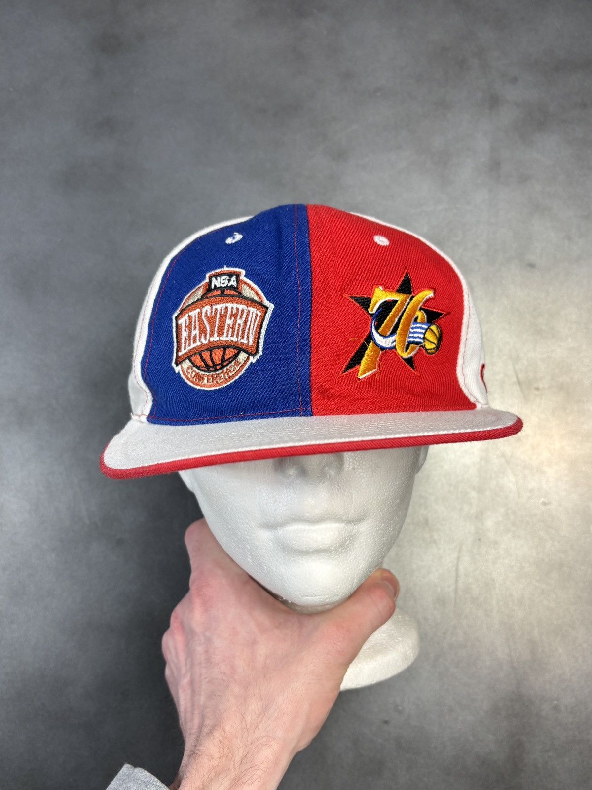 NBA × New Era × Vintage Vintage Philadelphia 76ers Fitted Hat Iverson 2000s New Era Size ONE SIZE - 12 Thumbnail