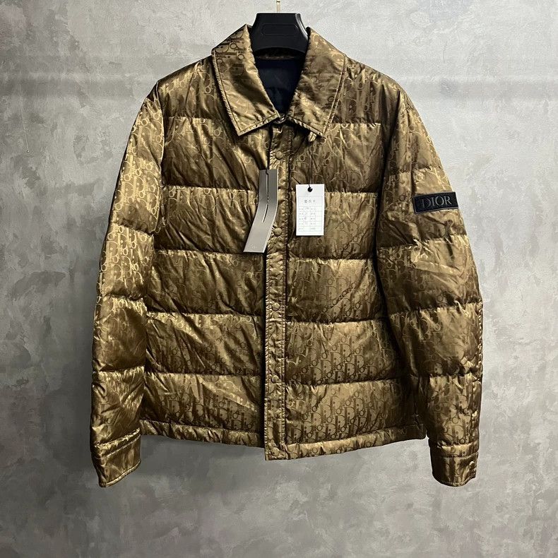 Dior The latest brown letter full print warm lapel zipper thick Size US L / EU 52-54 / 3 - 1 Thumbnail