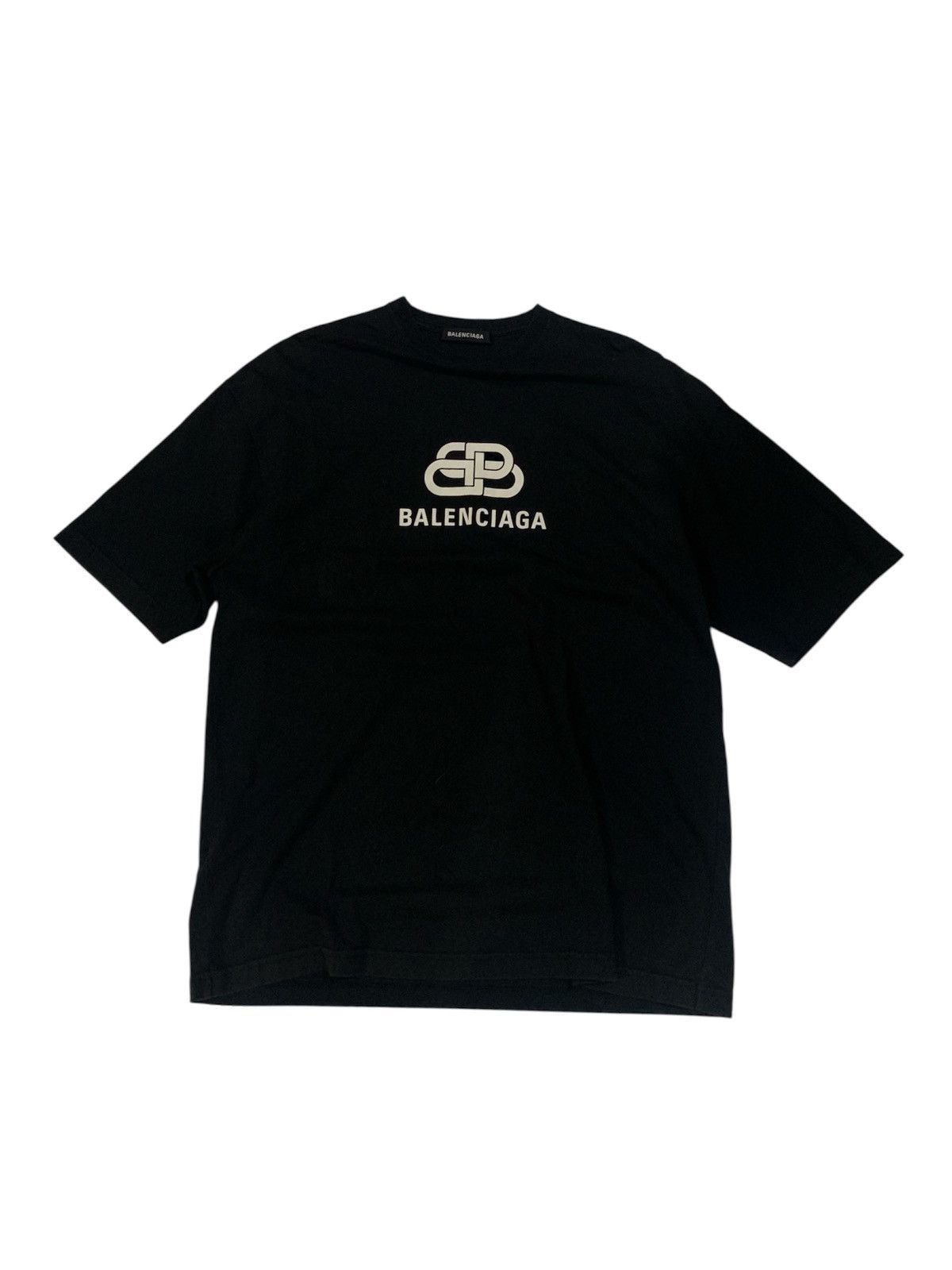 Balenciaga 🐍 BALENCIAGA Interlock BB Logo 2018 Oversized Tee Size US XS / EU 42 / 0 - 1 Thumbnail