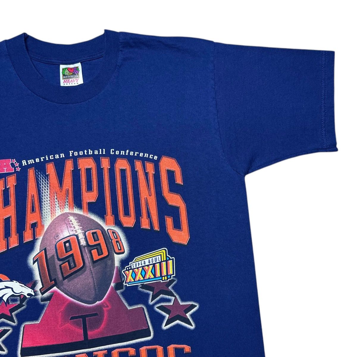 NFL Vintage 1998 NFL Denver Broncos AFC Champions Graphic TShirt Size US L / EU 52-54 / 3 - 8 Thumbnail