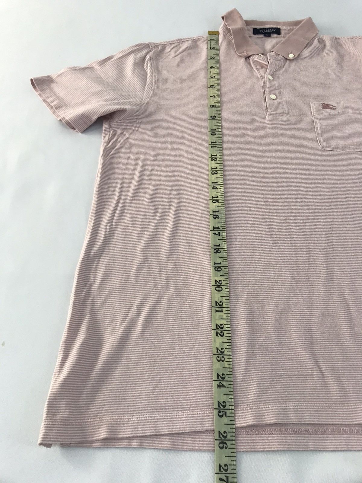 Burberry Burberry London Soft Striped Single Pocket Polo Tee Size US M / EU 48-50 / 2 - 10 Thumbnail