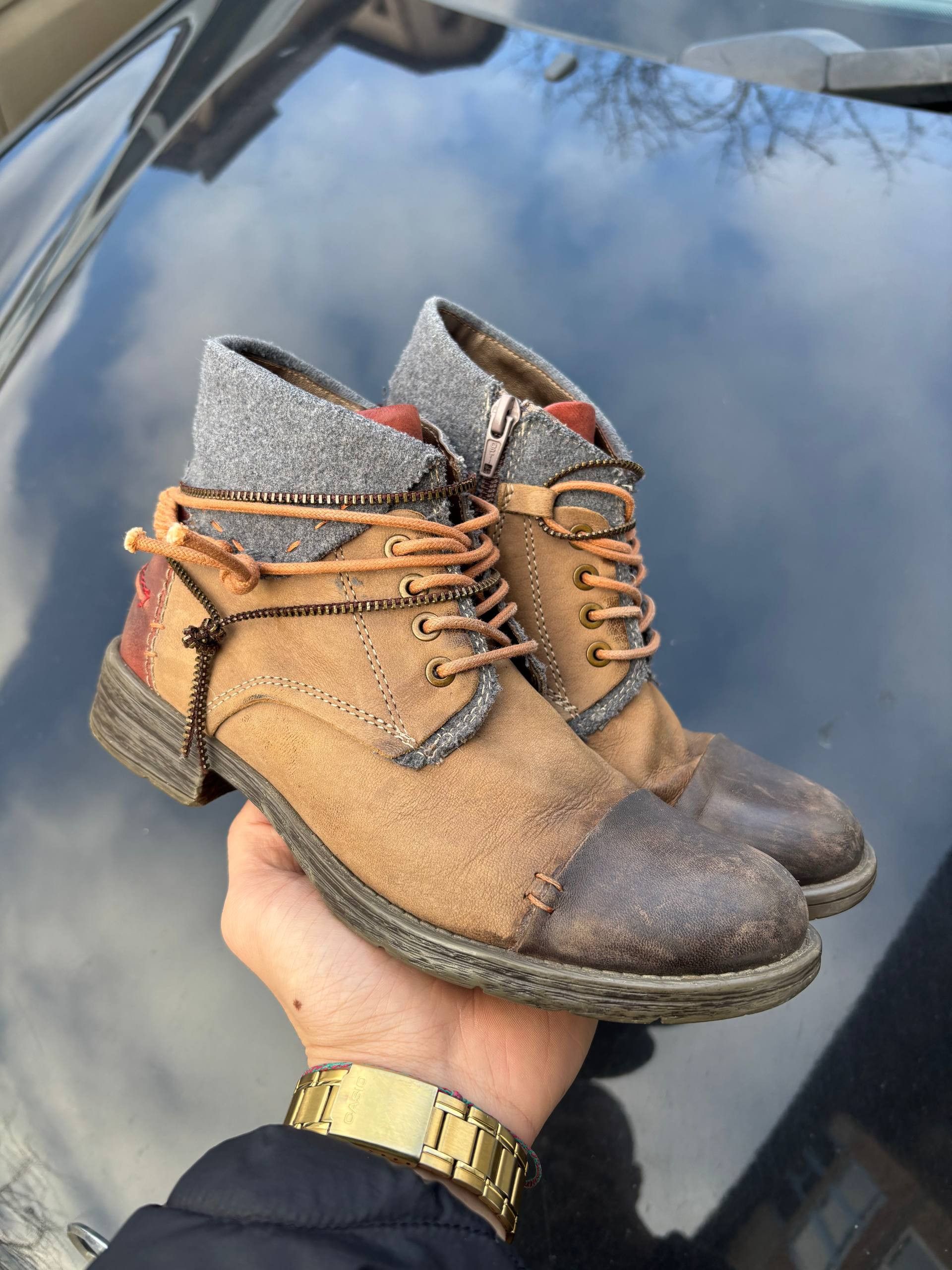 Japanese Brand VTG AS 98 IfSixWasNine Vibe Buggati Zip Leather Boots Size US 7 / IT 37 - 1 Thumbnail