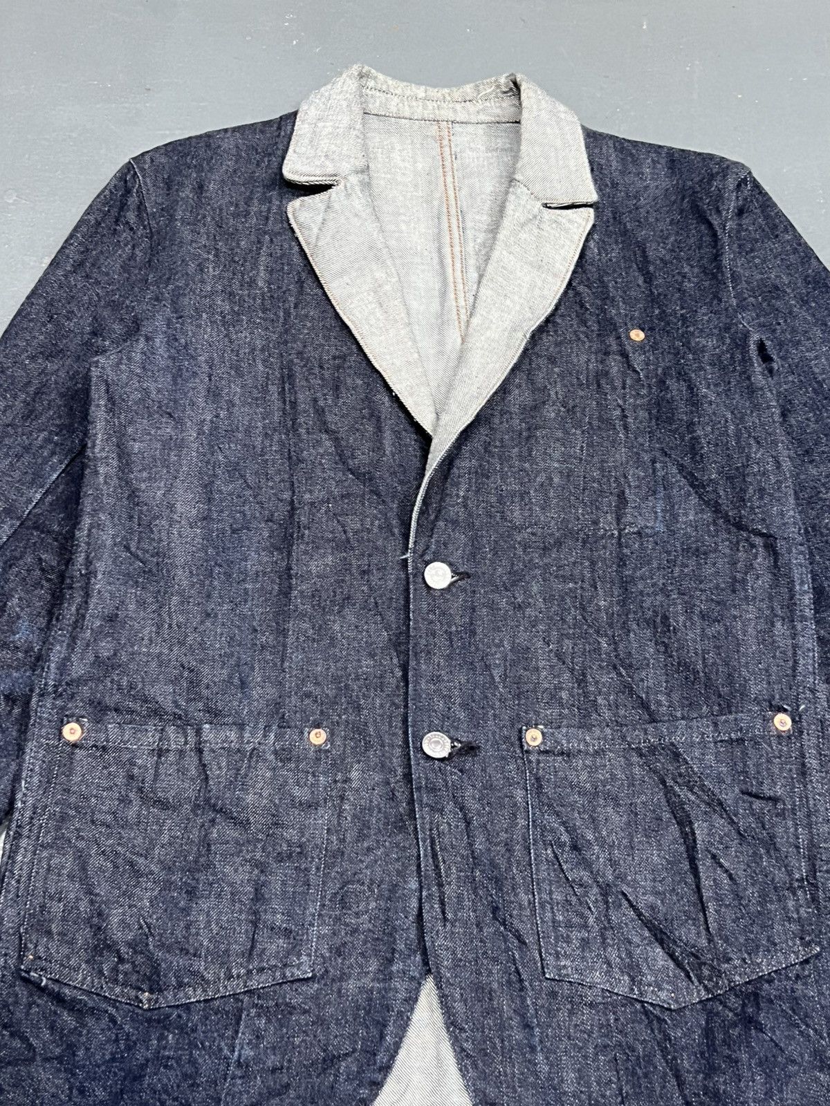 Other Japanese Denim Blazer C.S.F. | Tailored Jacket | Rare Size 38R - 4 Thumbnail