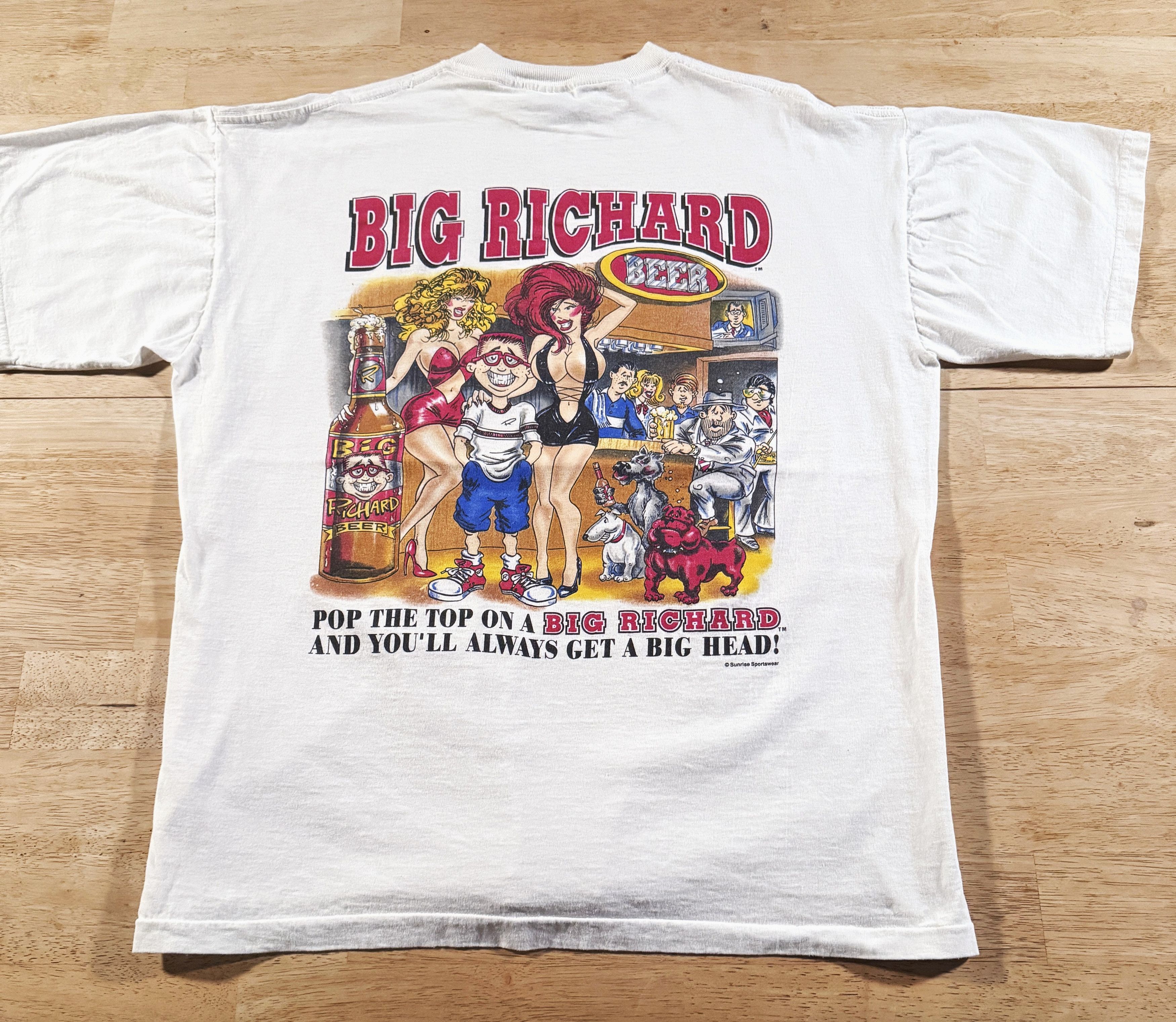 Vintage Big Richard Beer XL 90s Vintage Shirt Rare 1 of 1 Size US XL / EU 56 / 4 - 2 Thumbnail