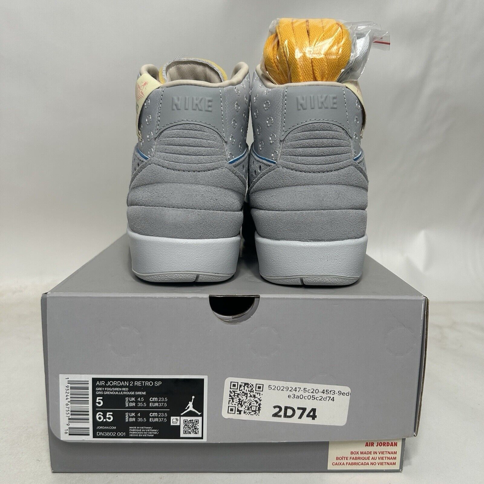 Jordan Brand Nike Air Jordan 2 SP x Union “Grey Fog” 2024 Size US 6.5 / IT 36.5 - 4 Thumbnail