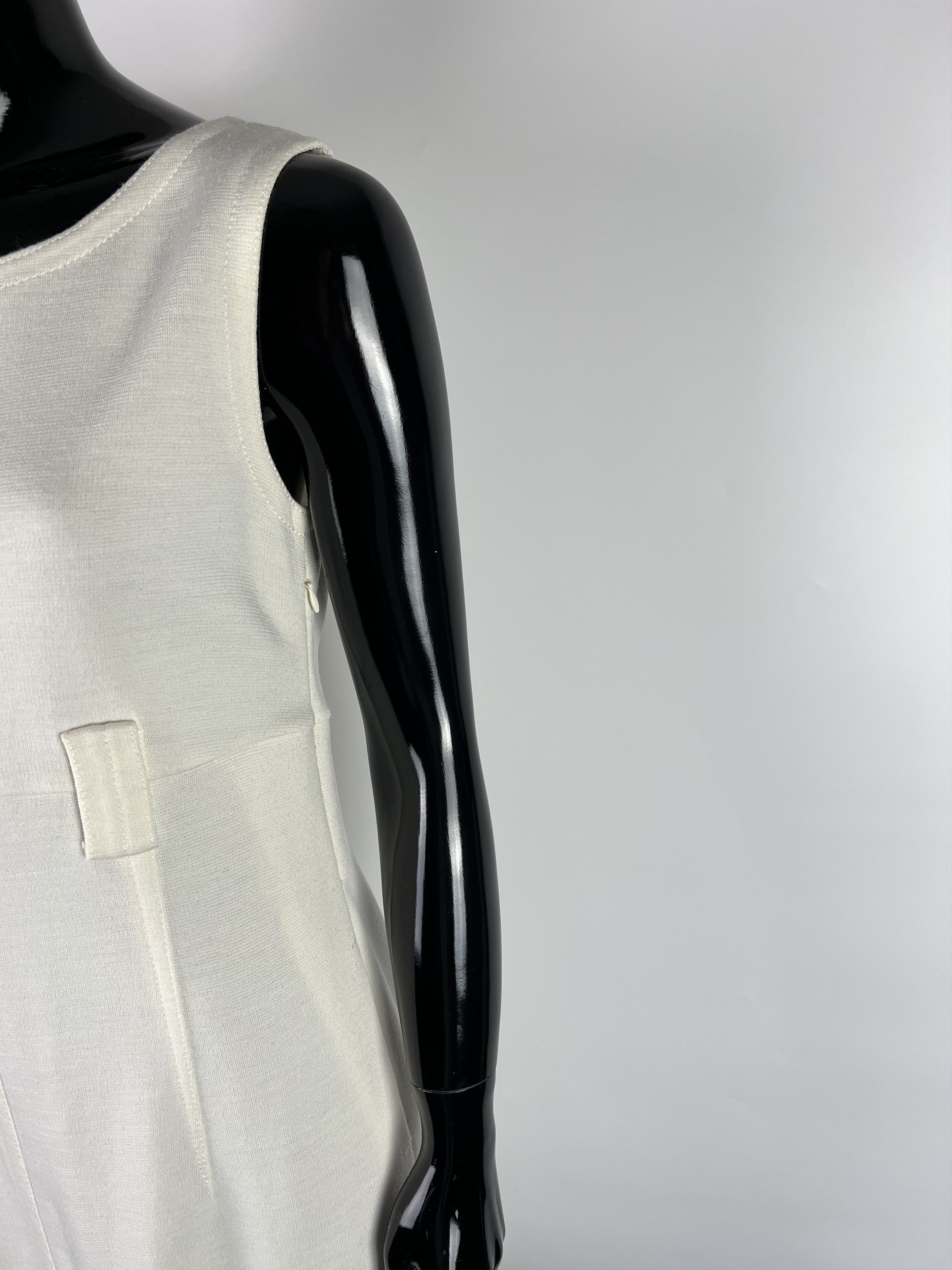 Max Mara Max Mara Studio Ivory Sleeveless Knee Dress Size 42 Size S / US 4 / IT 40 - 5 Thumbnail