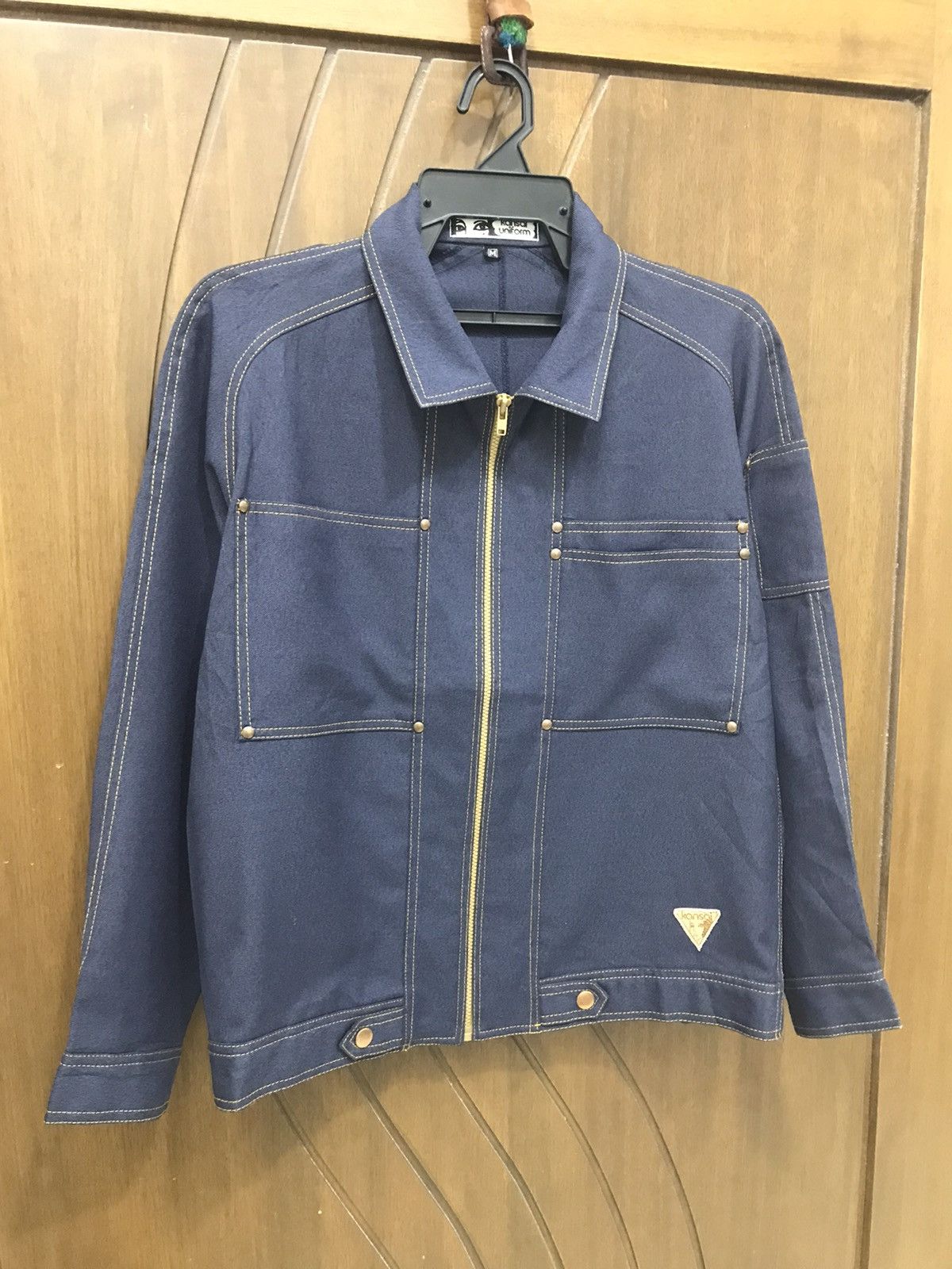 Vintage 80s Kansai Yamamoto Eye Uniform Jeans Jacket