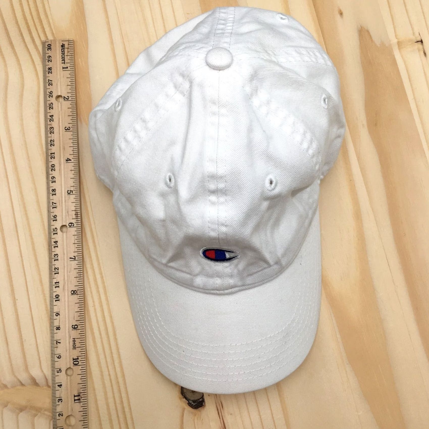 Champion Champion Baseball Cap Hat Mens White One Size Curved Brim Embroidered Logo Size ONE SIZE - 3 Thumbnail