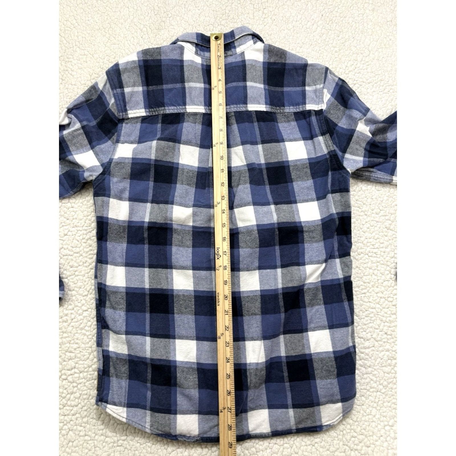 Roots Roots Button-Up Shirt Mens Size S Blue Plaid Flannel Cotton Pocket Long Sleeve Button-Down Size US S / EU 44-46 / 1 - 6 Thumbnail