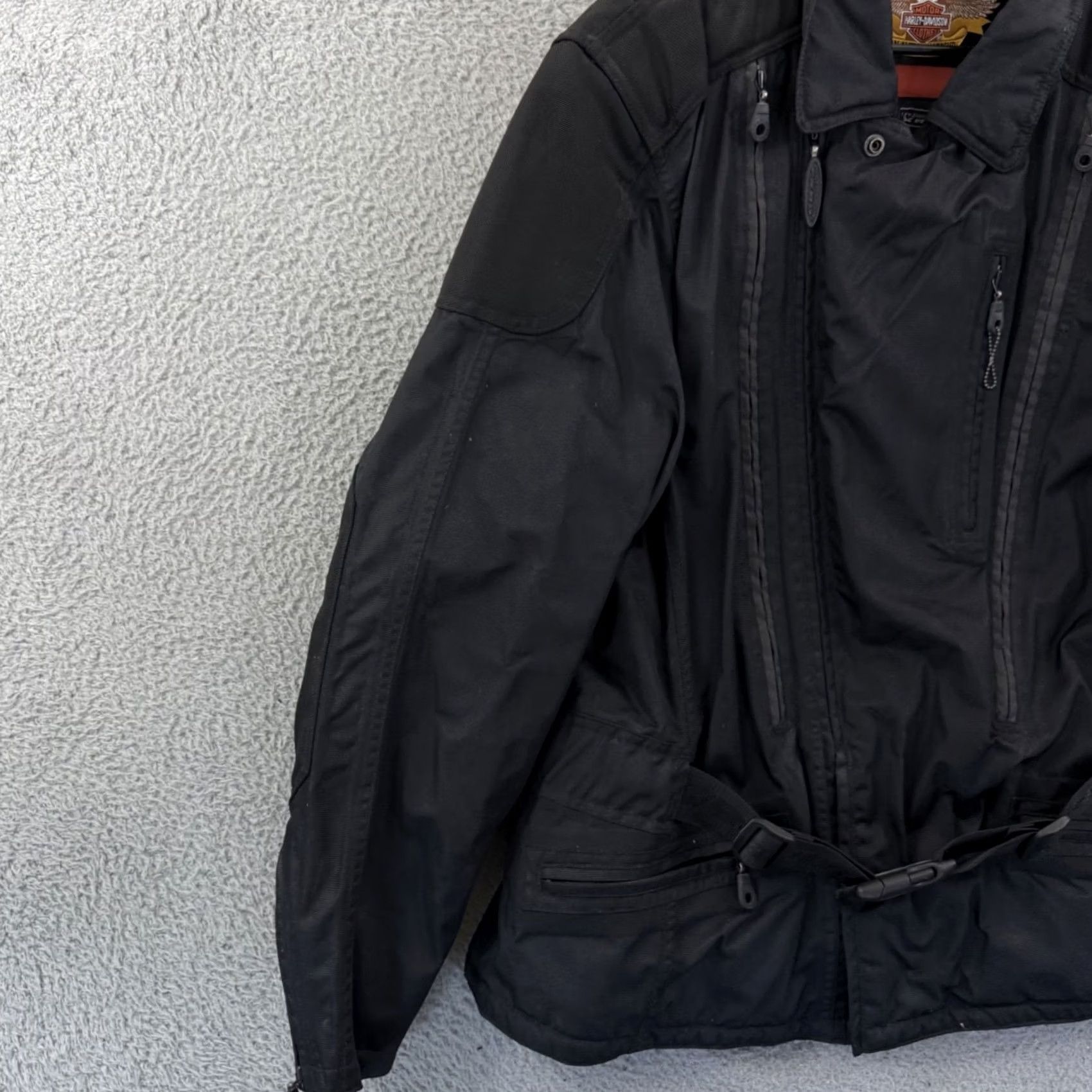 Harley Davidson VINTAGE Harley-Davidson FXRG Motorcycle Jacket Mens 2XL Black Biker Outdoor Zip Jacket Size US XXL / EU 58 / 5 - 4 Thumbnail