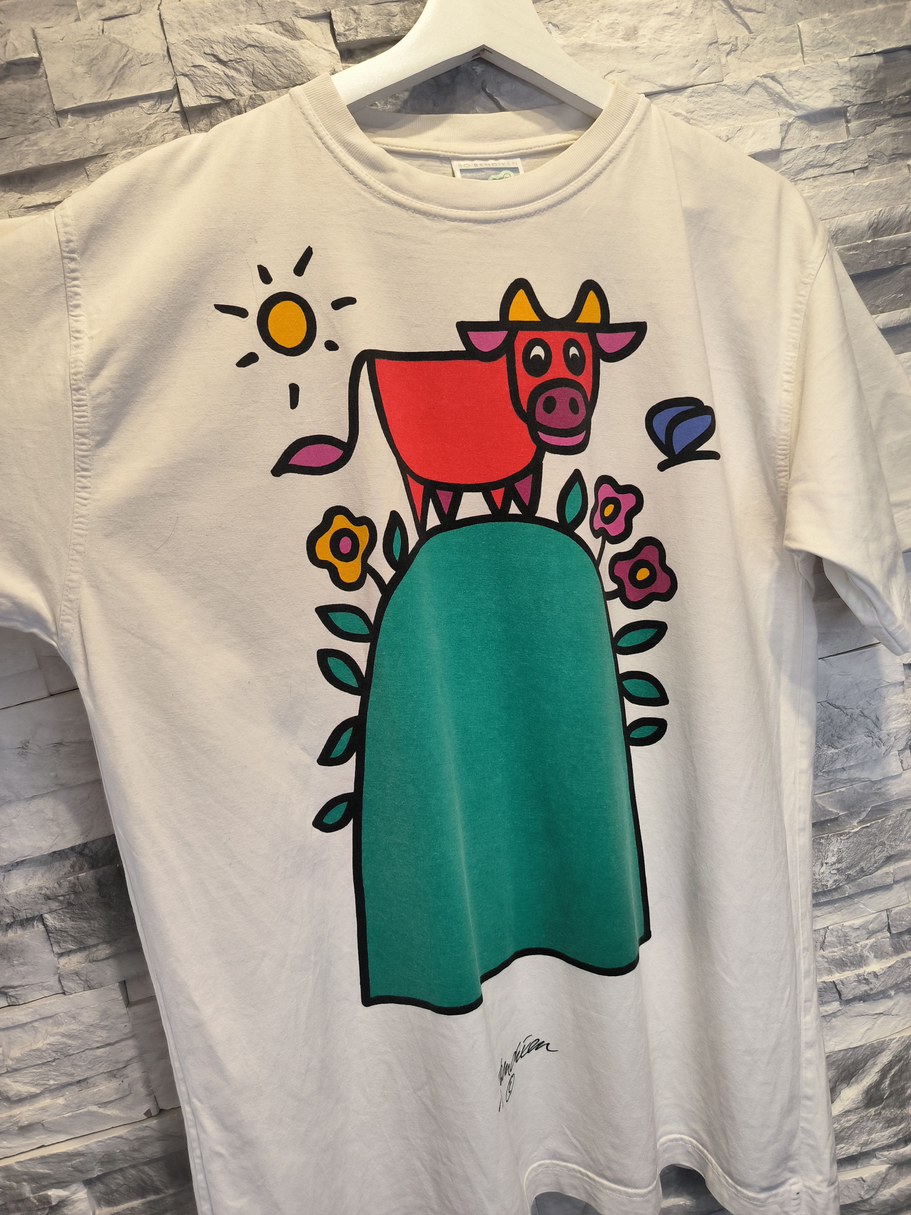 Vintage Vintage Cows on the Hill Bo Bendixen Print T-Shirt Size US M / EU 48-50 / 2 - 2 Thumbnail