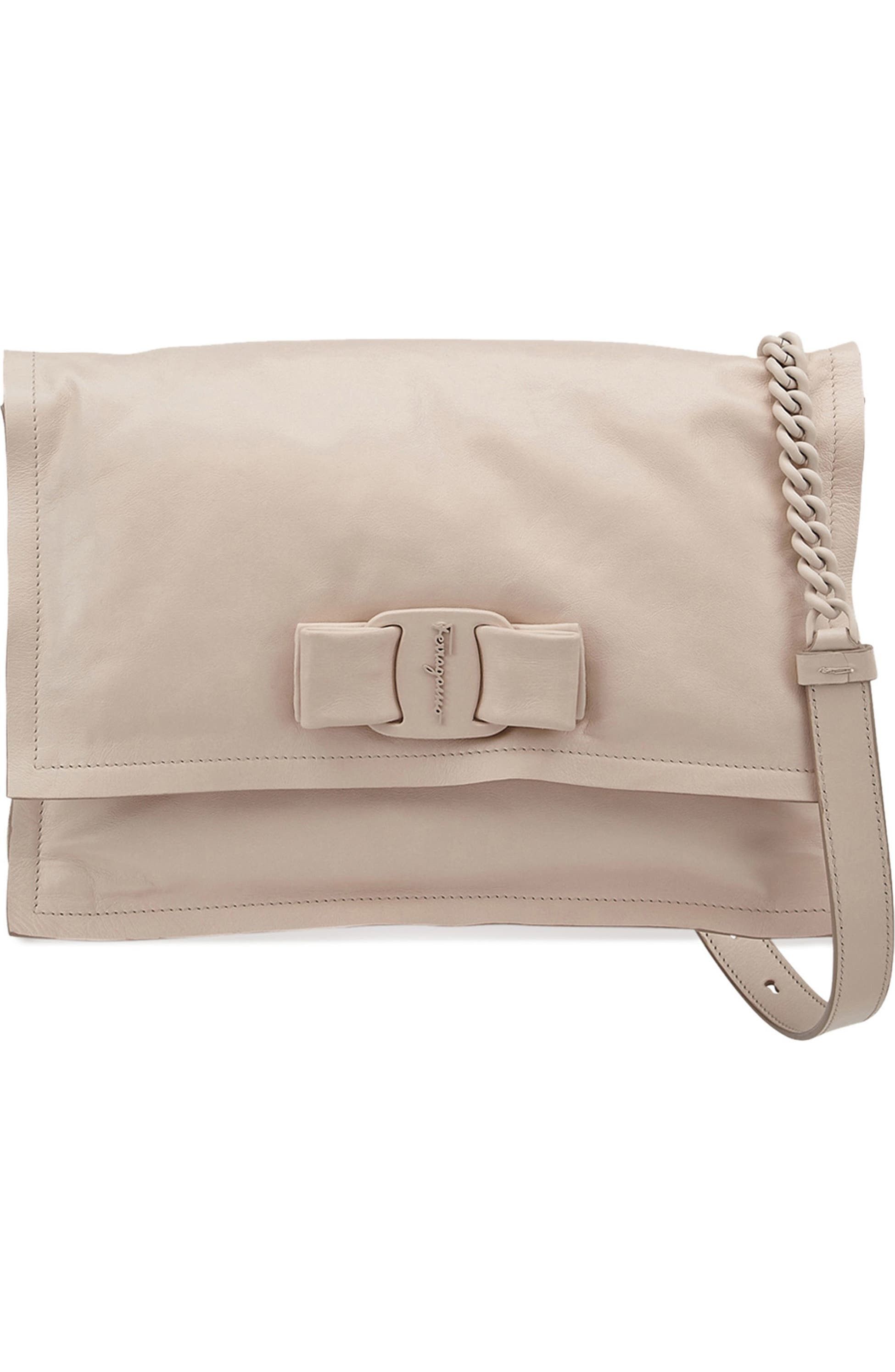 Salvatore Ferragamo o1s1rm0924 Size: OS / Viva Leather Shoulder Bag in Beige Size ONE SIZE - 1 Thumbnail