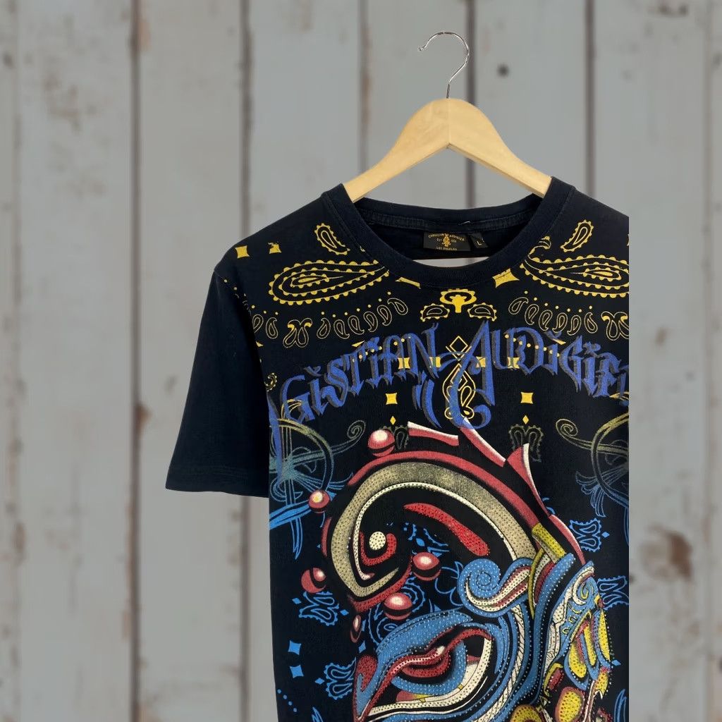 Vintage VINTAGE ED Hardy Christian Audigier Death or Glory T-Shirt M Black 90s Mens Size US M / EU 48-50 / 2 - 1 Thumbnail