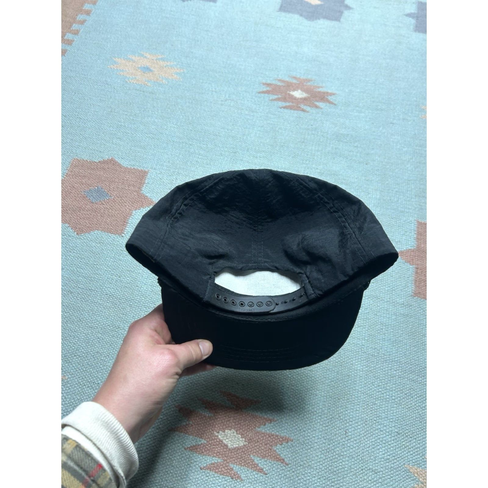 Vintage VINTAGE 80s 90s SnapBack hat cap D.O.W. Asphalt black yellow patch gold leaf Trucker Hat Adjustable Men 90s Mens Size ONE SIZE - 4 Thumbnail