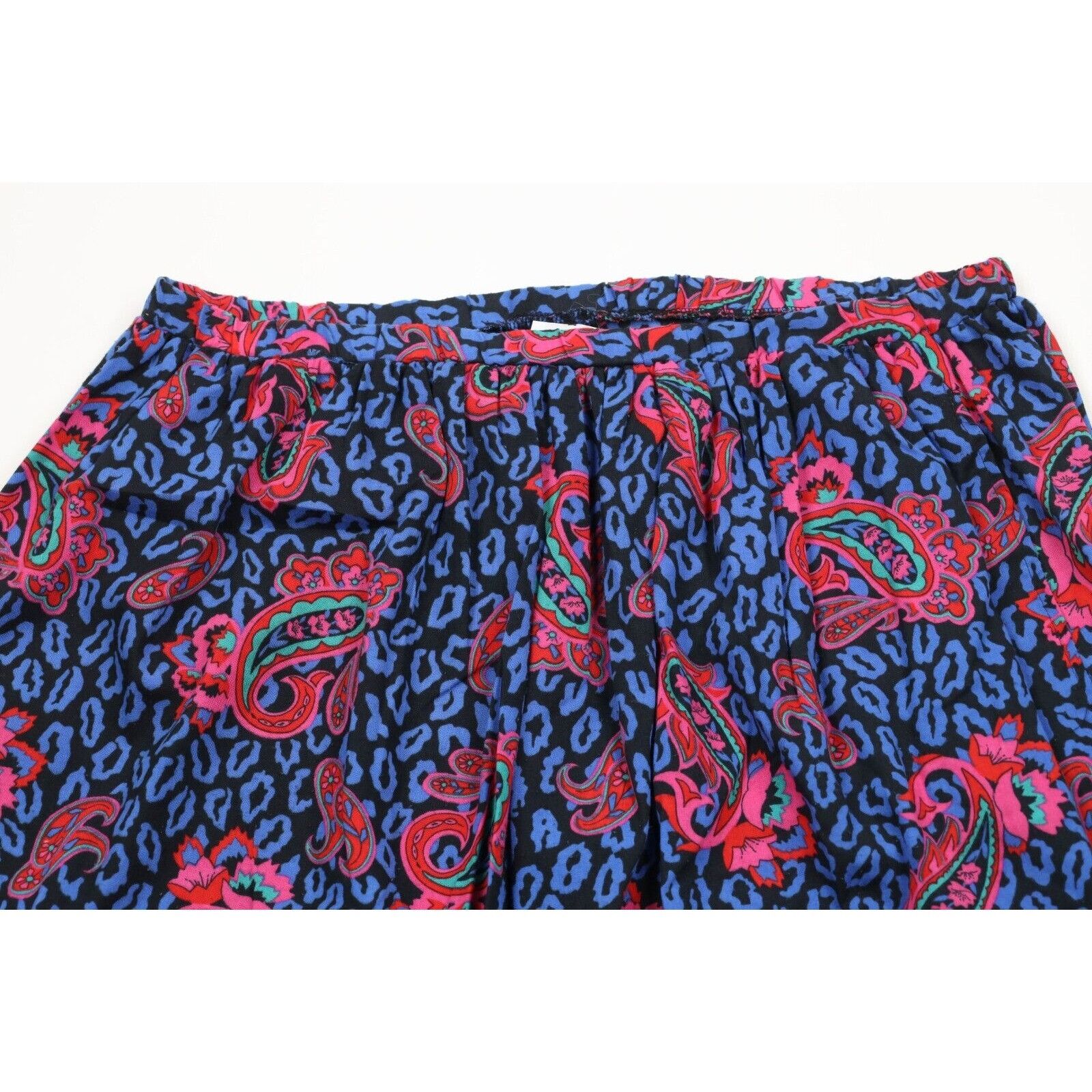 Vintage Vintage 70s Streetwear Rainbow Paisley Pleated Skirt Size 38" / US 16 / IT 52 - 2 Thumbnail