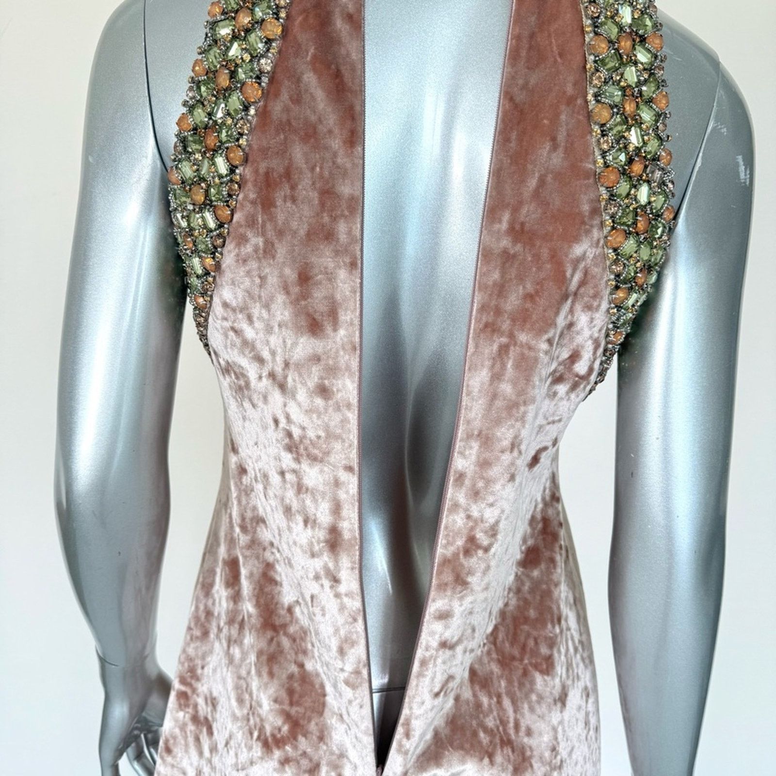ALEXIS ALEXIS women velvet dress with crystals size 6 US 1200$ Size M / US 6-8 / IT 42-44 - 7 Thumbnail