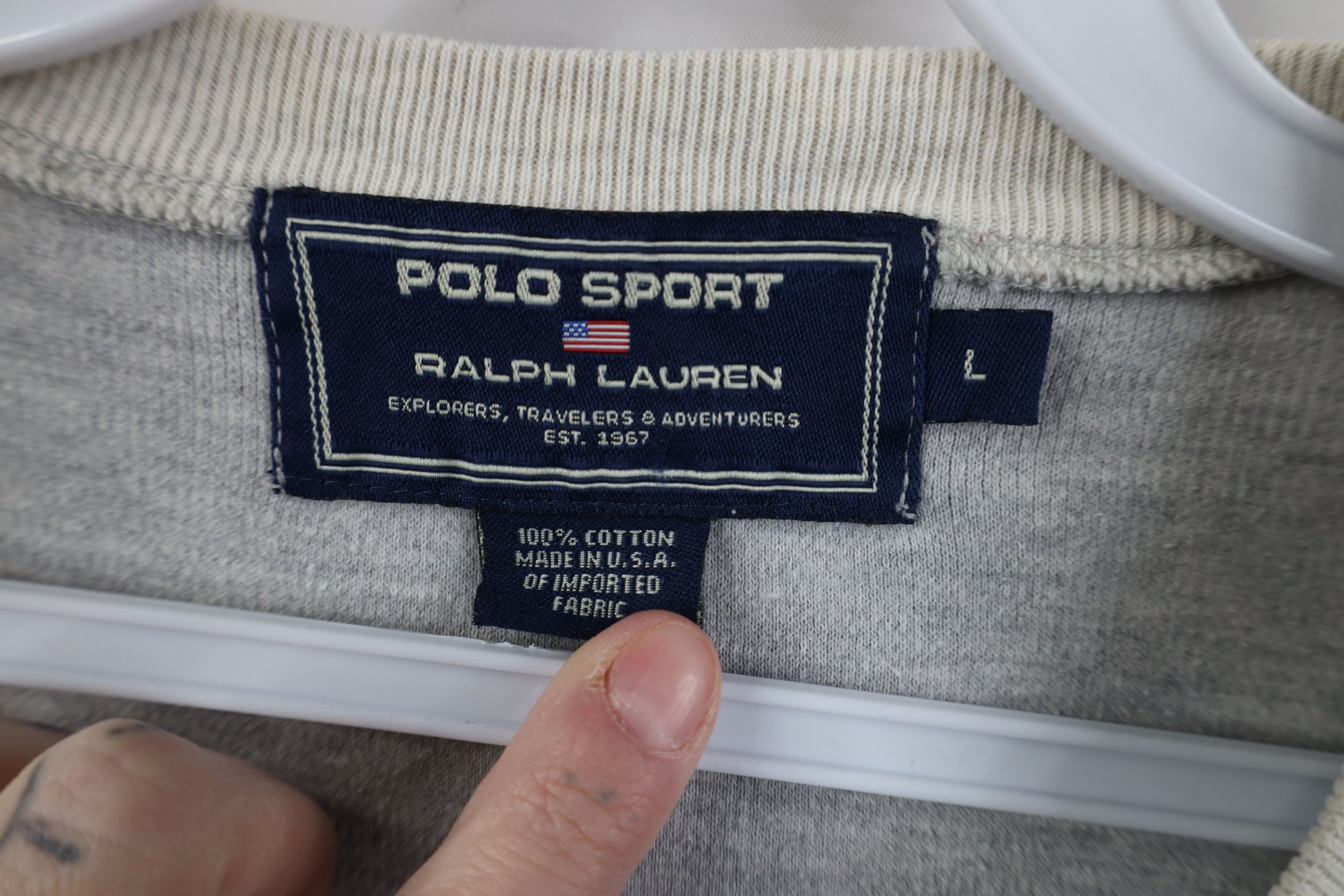 Polo Ralph Lauren Vintage 90s Polo Sport Ralph Lauren Thermal Ringer T-Shirt Size US L / EU 52-54 / 3 - 10 Thumbnail