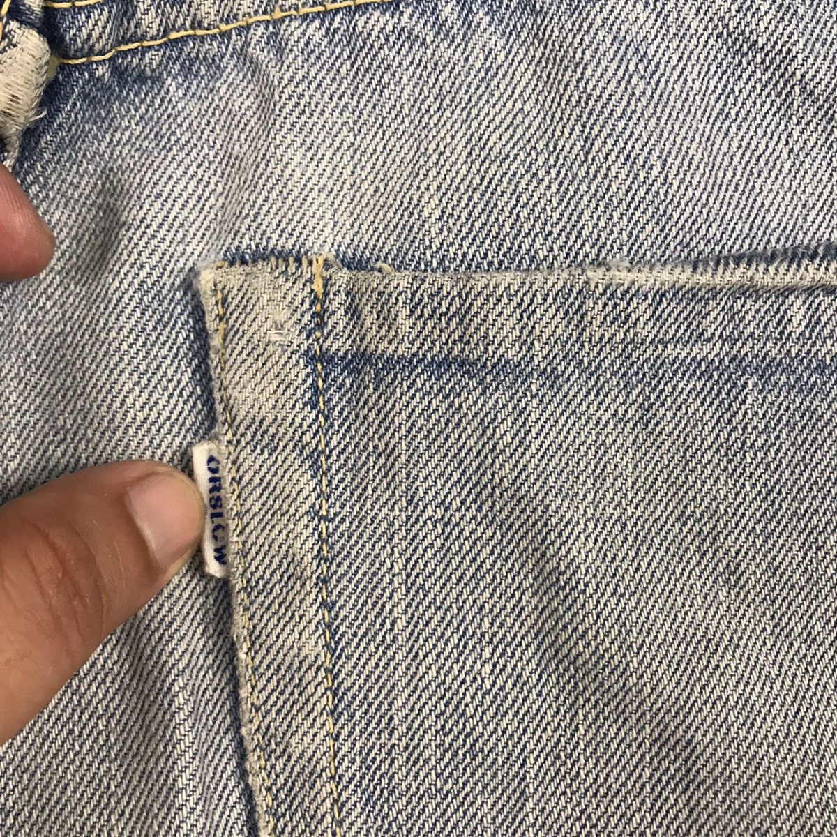 Orslow ORSLOW 2005 DISTRESSED SELVAGE DENIM LIGHT DENIM PANTS Size US 30 / EU 46 - 13 Thumbnail