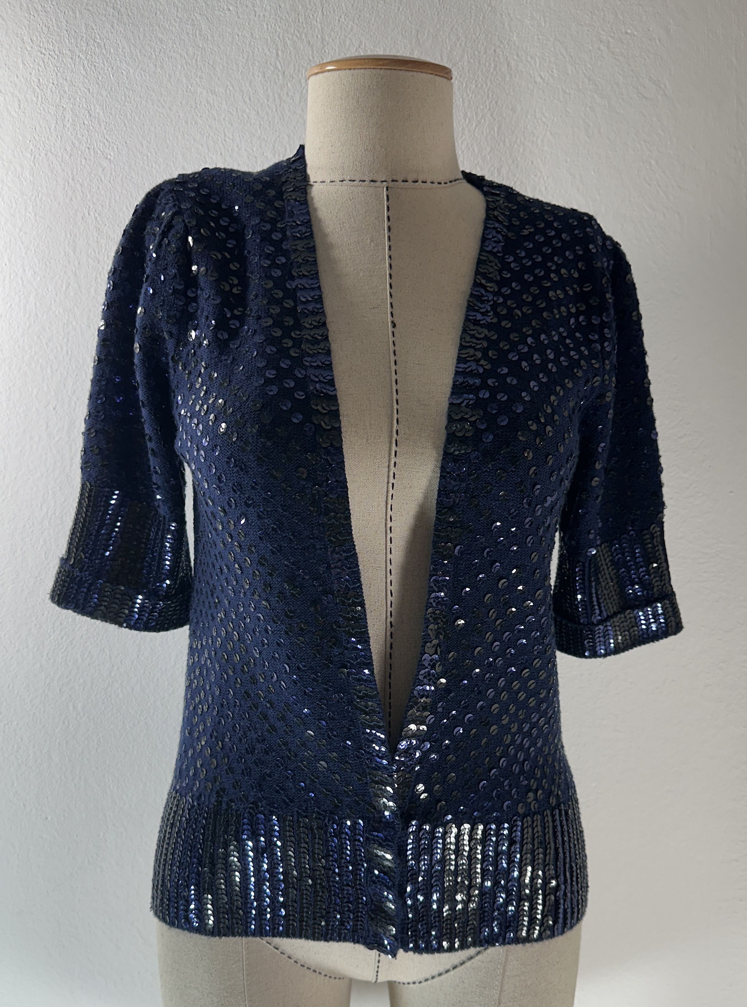 Marc by Marc Jacobs Blue cardigan sequins Size M / US 6-8 / IT 42-44 - 1 Thumbnail