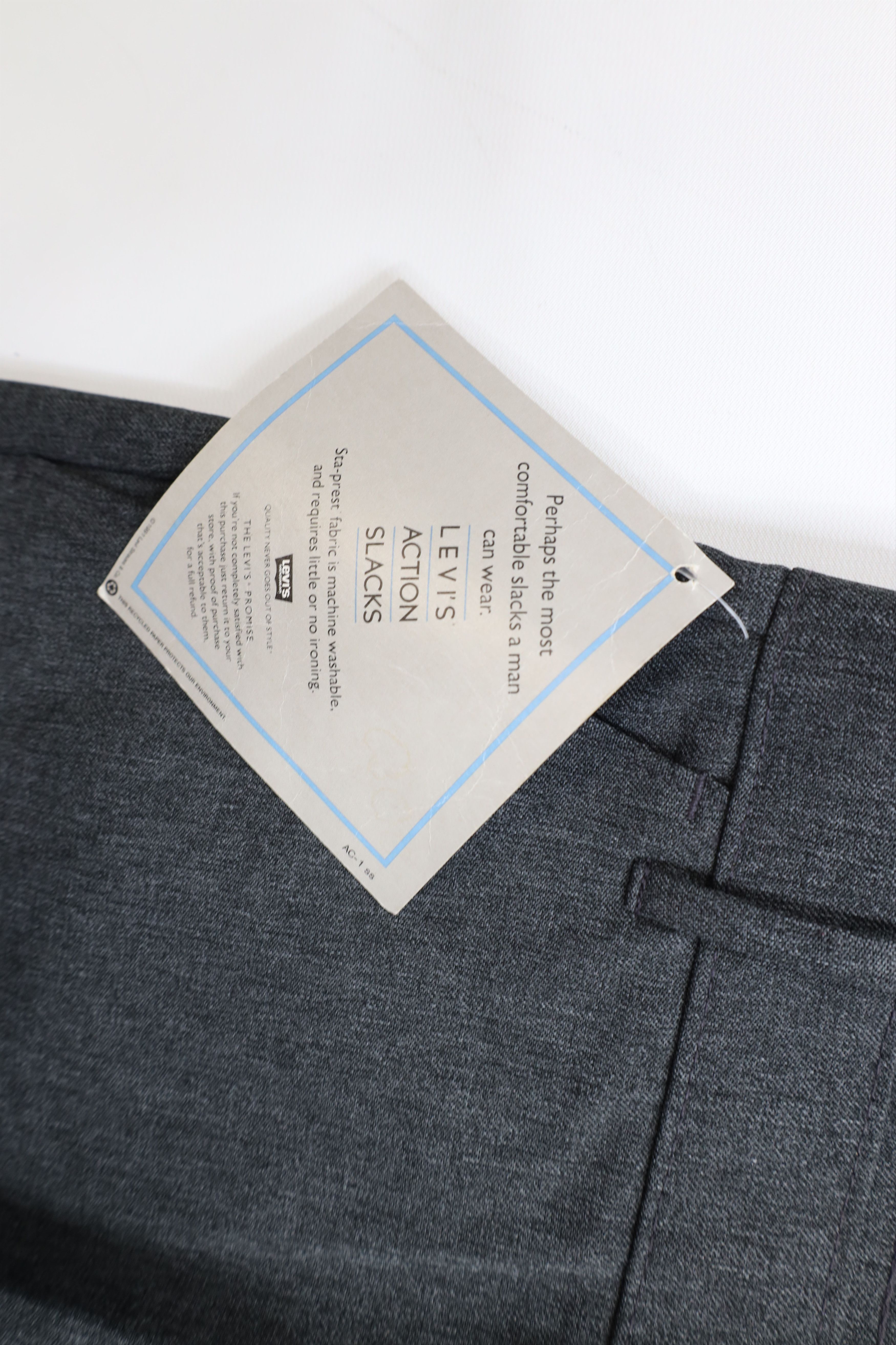 Levi's × Vintage Deadstock Vintage 90s Levis Flared Wide Leg Chino Pants Gray Size US 42 / EU 58 - 7 Thumbnail
