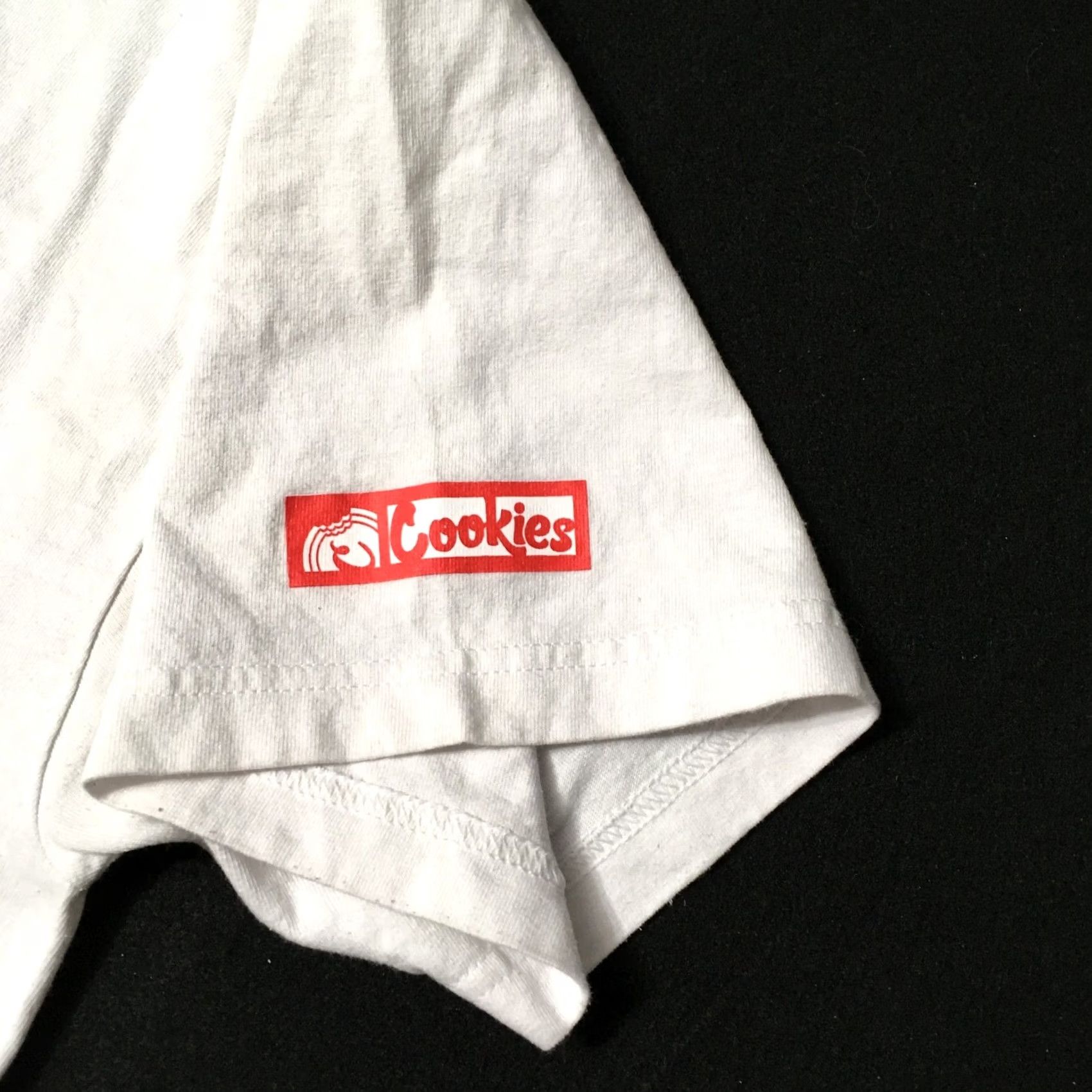Vintage Cookies Logo T-Shirt Mens Size 2X white Bitten Cookie Graphic Tee Shortsleeve Size US XXL / EU 58 / 5 - 3 Thumbnail