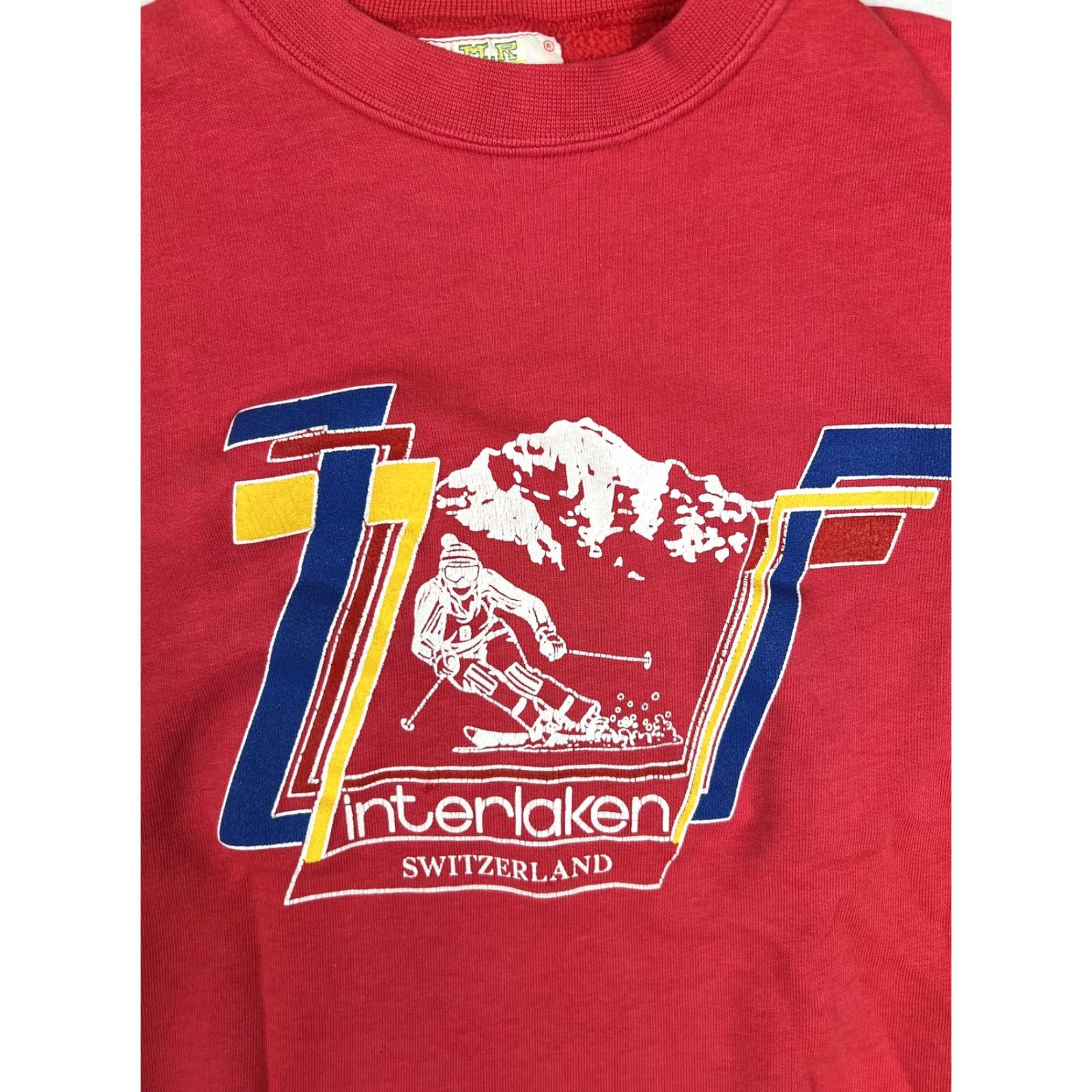 Vintage VINTAGE Interlaken Switzerland Ski Sweatshirt Mens M Red Fleece Crewneck Size US M / EU 48-50 / 2 - 2 Thumbnail