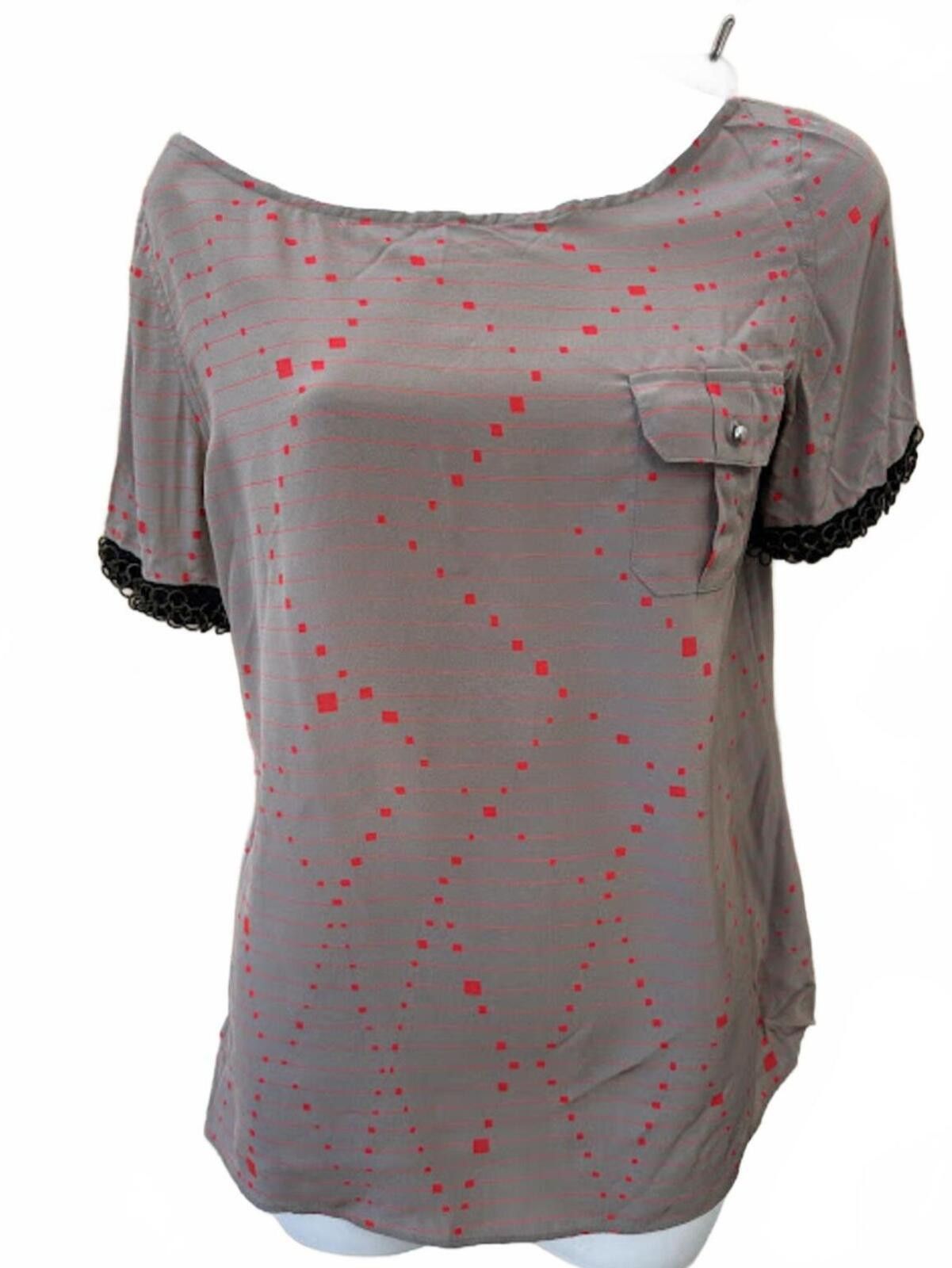 Other Vena Cava Silk Blouse Sheer Print Gray Size 2 Size XS / US 0-2 / IT 36-38 - 1 Thumbnail
