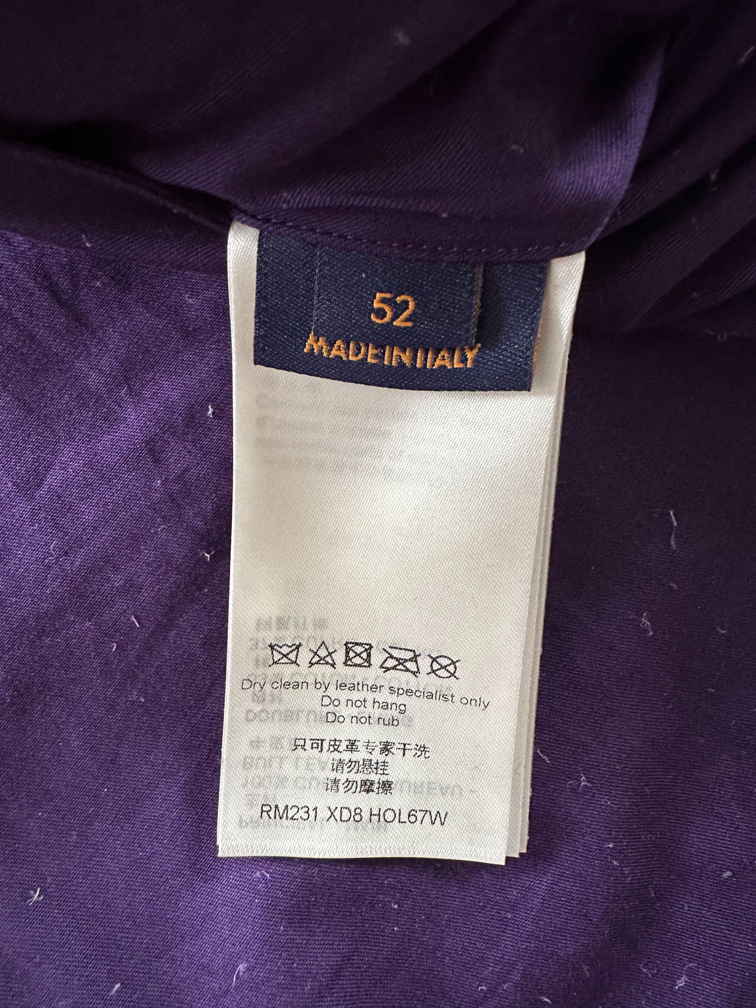 Louis Vuitton Louis Vuitton Purple Embossed Monogram Suede Workwear Jacket Size US XXL / EU 58 / 5 - 6 Thumbnail