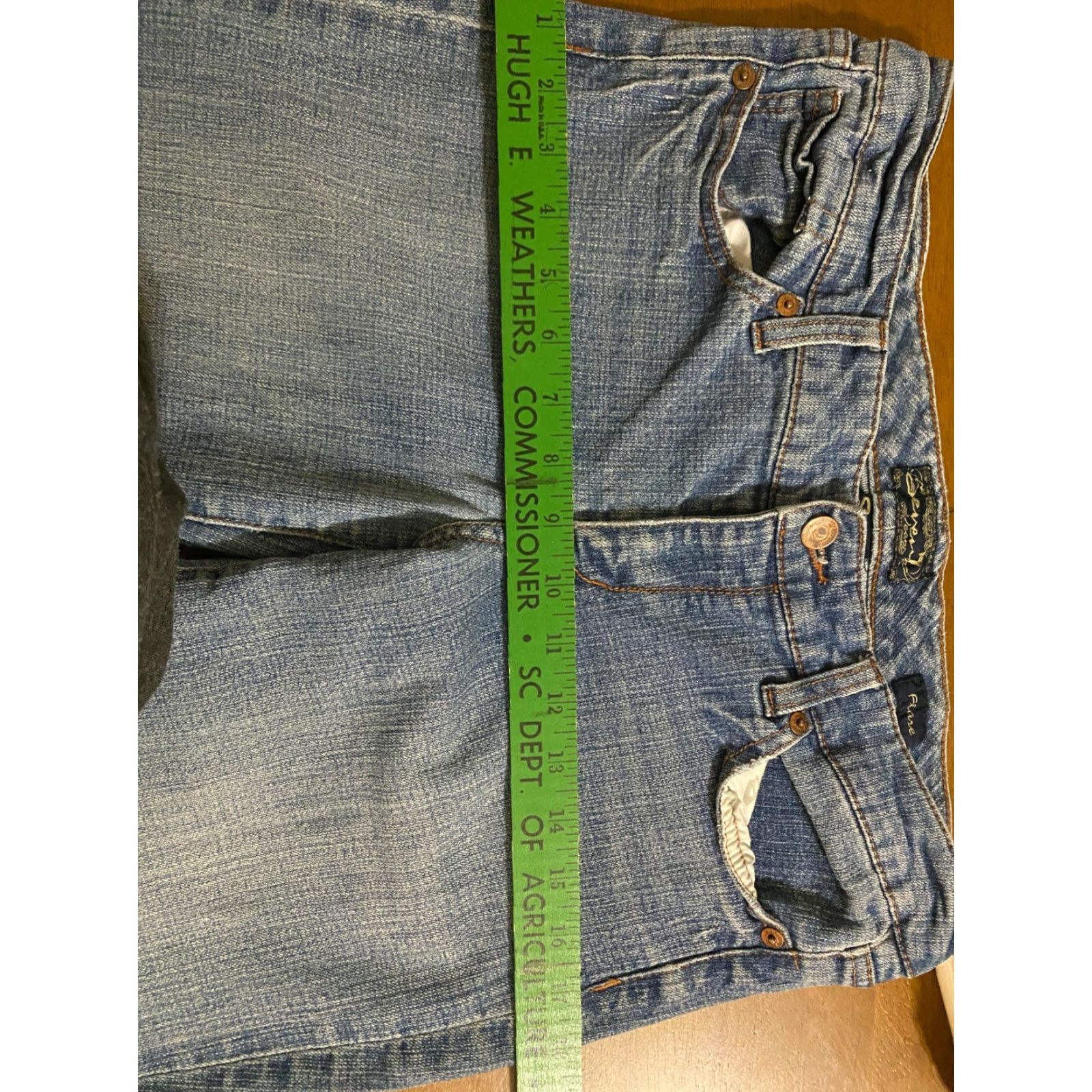 7 For All Mankind 7 For All Mankind Jeans Women Flare Pocket Zip Fly 5 Pocket Denim Cotton Spandex Blue 30x32 Medium Wash Full Length Size 30" / US 8 / IT 44 - 4 Thumbnail
