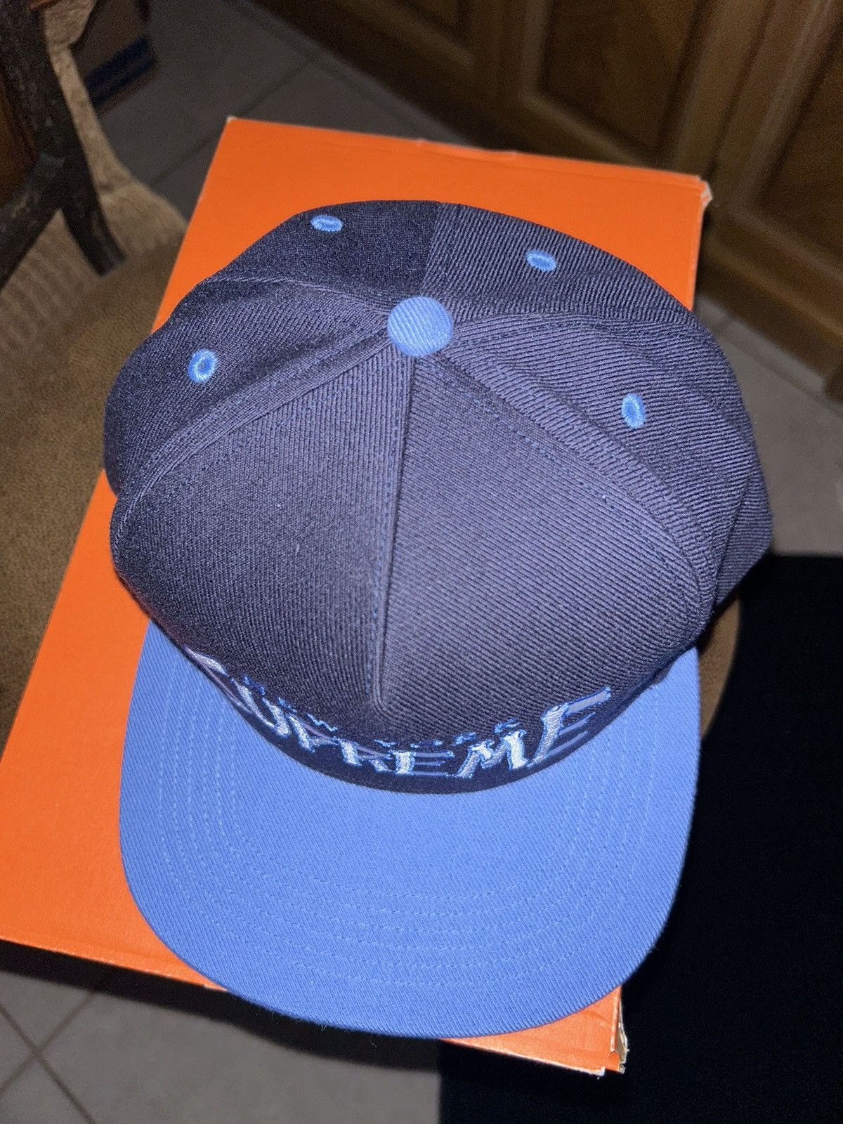 Supreme Supreme Bones Logo 5 Panel Navy Camp Cap SS21 NEW Size ONE SIZE - 2 Thumbnail