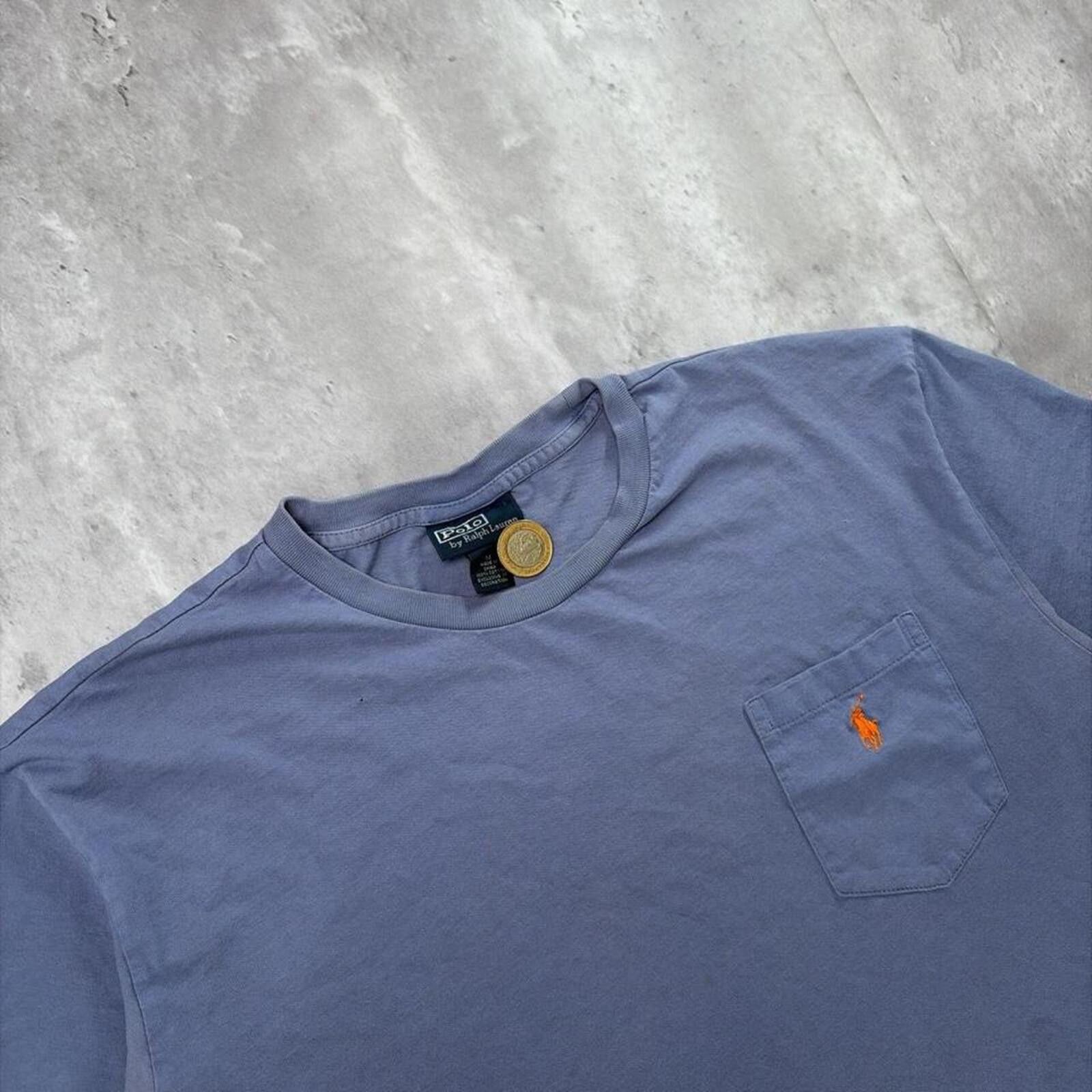 Polo Ralph Lauren Y2K Blue Polo Ralph Lauren Distressed Skater Pocket T-Shirt Size US M / EU 48-50 / 2 - 5 Thumbnail
