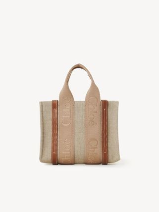 Chloe o1loc1c10425 Size: OS / Woody Medium Tote Bag in Soft Tan Size ONE SIZE - 1 Thumbnail