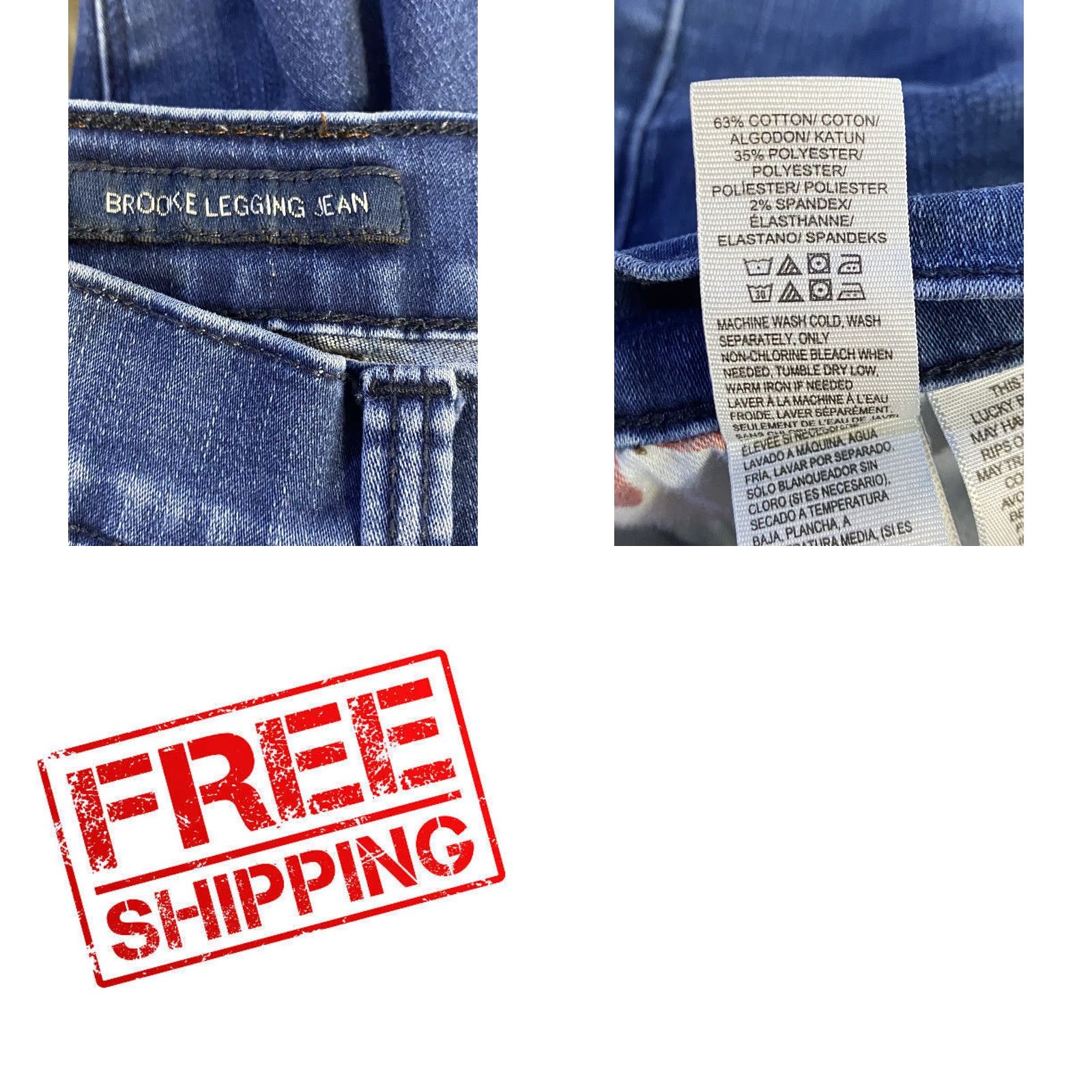 Lucky Brand Lucky Brand Brooke Legging Jean Womens Mid rise size 10 30x28 Blue Denim Skinny Womens Regular Jeans Tight Comfort Size 32" / US 10 / IT 46 - 8 Thumbnail