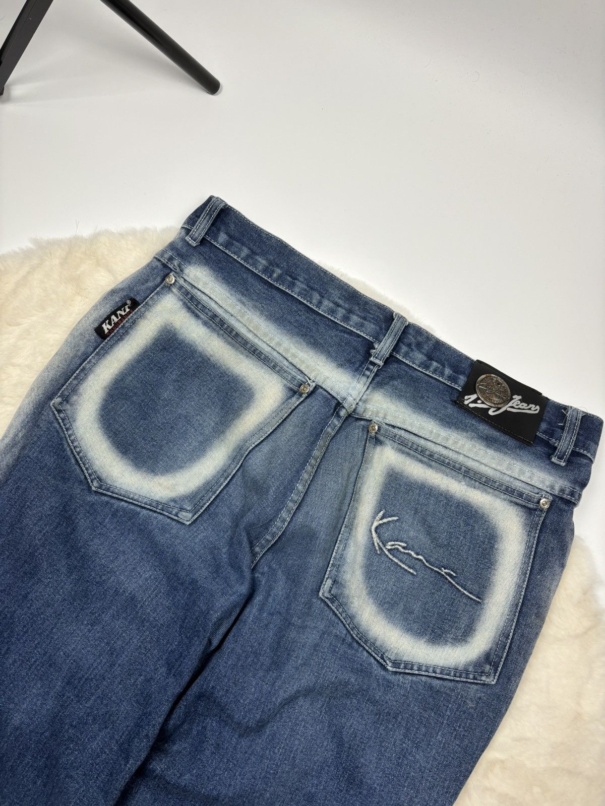 Karl Kani × Vintage Karl Kani Vintage Baggy Jeans With Acid Wash Rare Y2K Style Size US 34 / EU 50 - 3 Thumbnail
