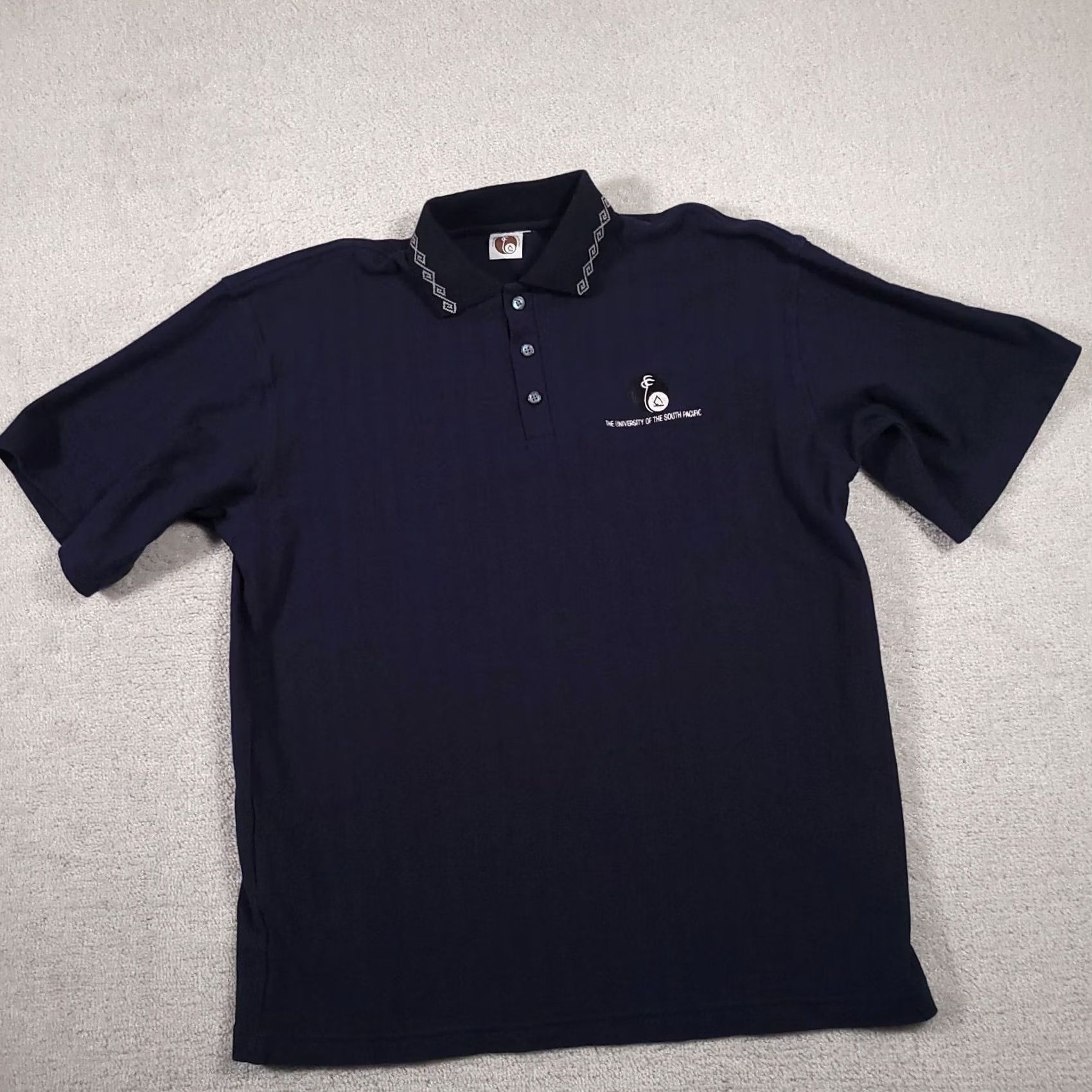 Vintage South Pacific USP University Polo Shirt Adult 3XL Blue Short Sleeve Research Polo Mens 90s Island VINTAGE Size US XXL / EU 58 / 5 - 2 Thumbnail