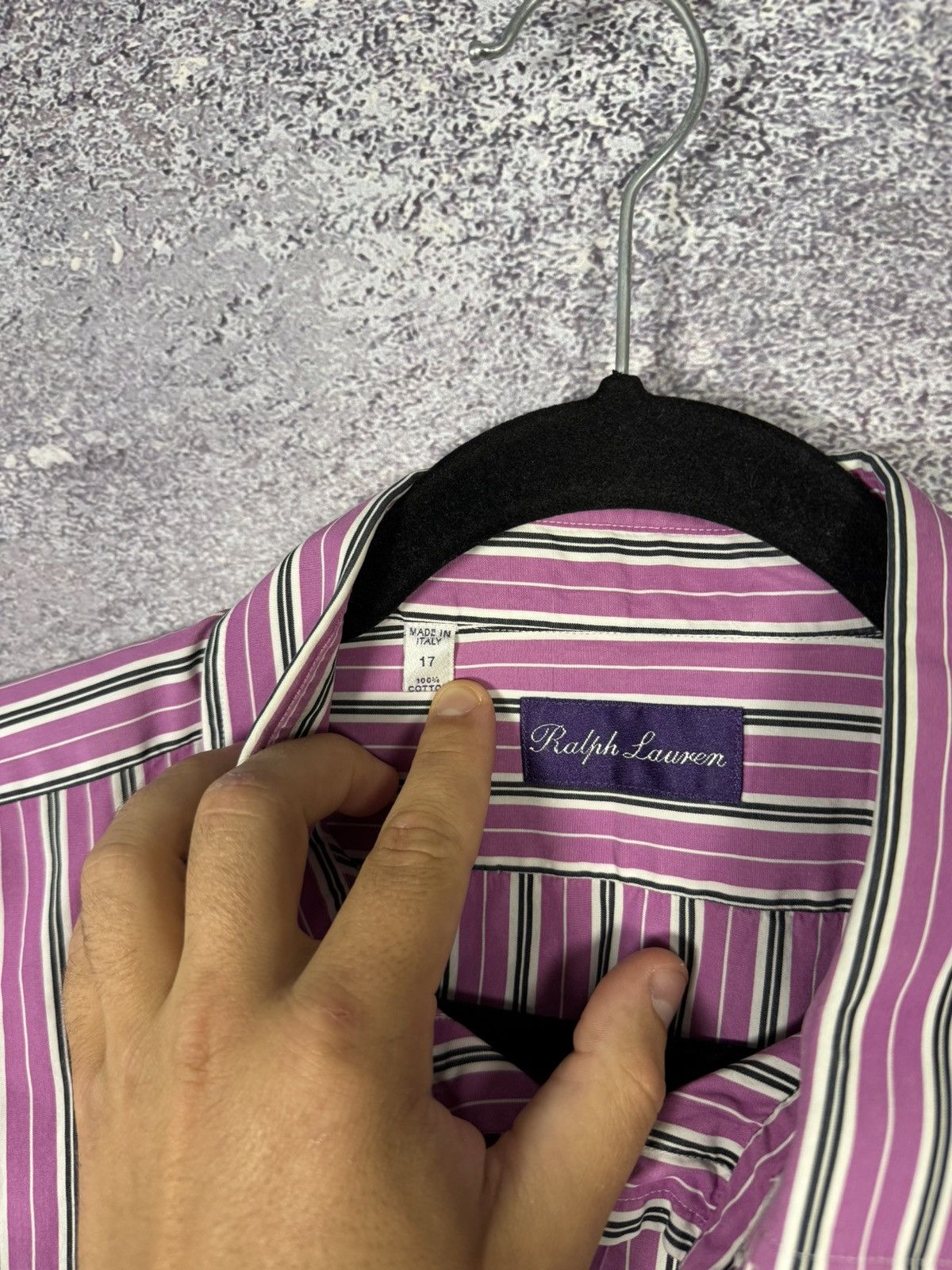 Ralph Lauren Purple Label Ralph Lauren Purple Label Striped Shirt Button Up Men’s 17 Size US XL / EU 56 / 4 - 9 Thumbnail